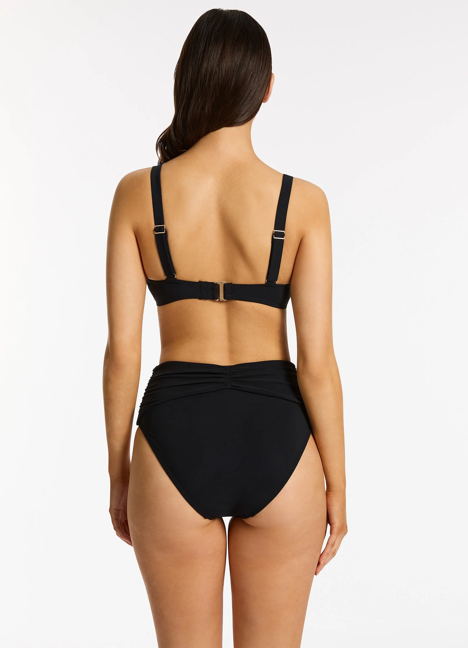 Jetset Underwire Triangle Bikini Top - Black - Image 2