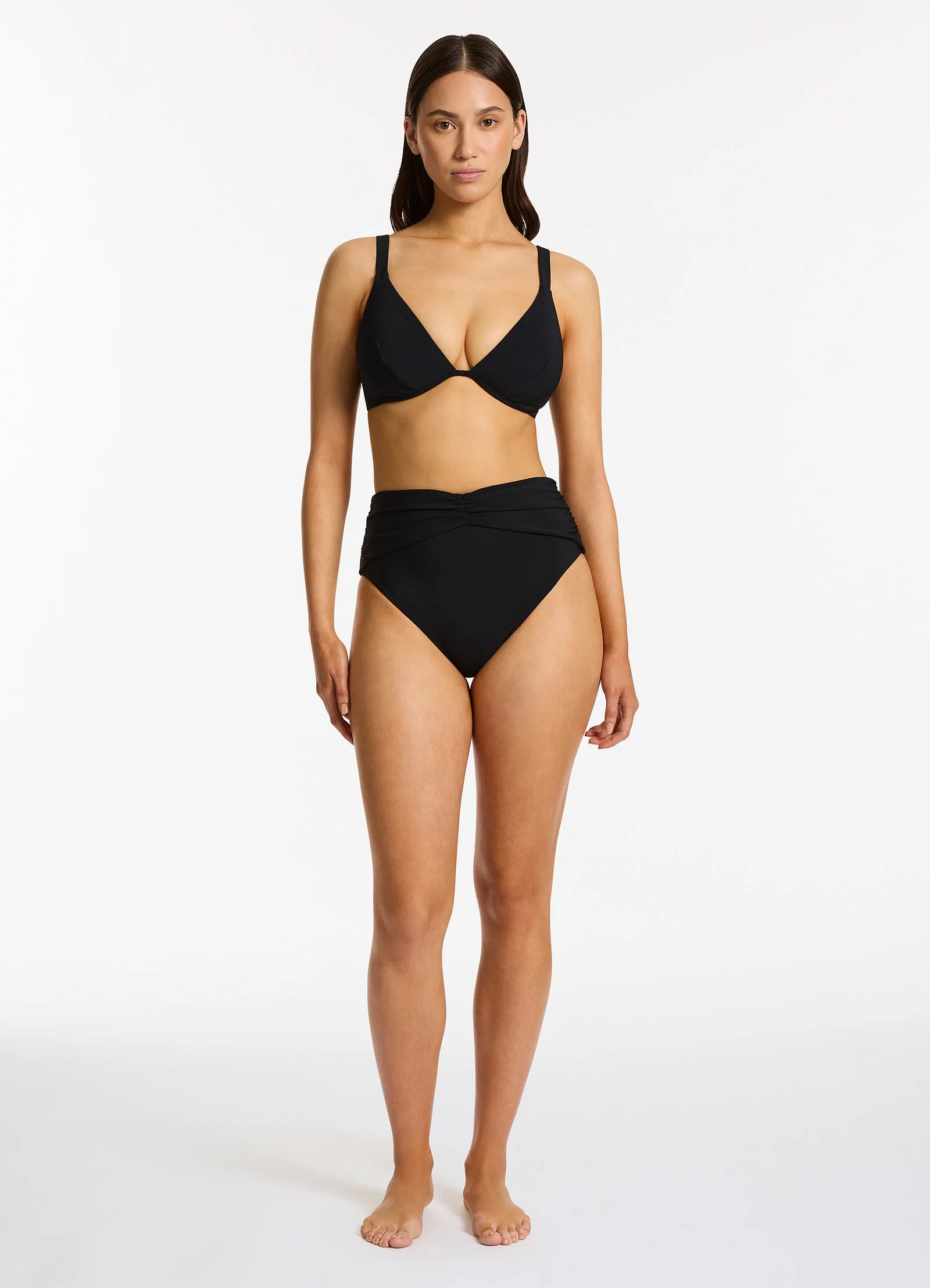 Jetset Underwire Triangle Bikini Top - Black - Image 4