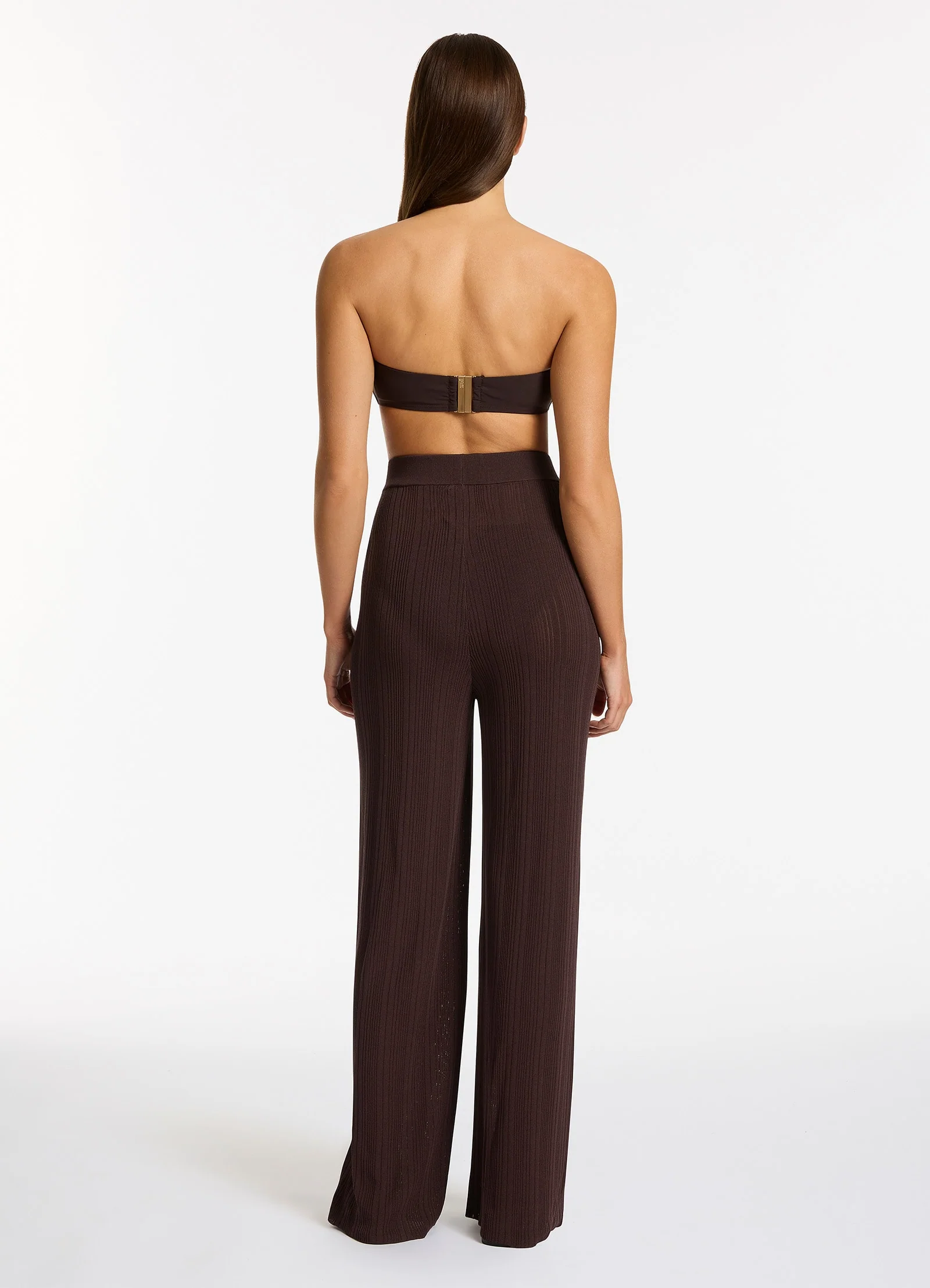 Jetset Wide Leg Pant - Chocolate - Image 2