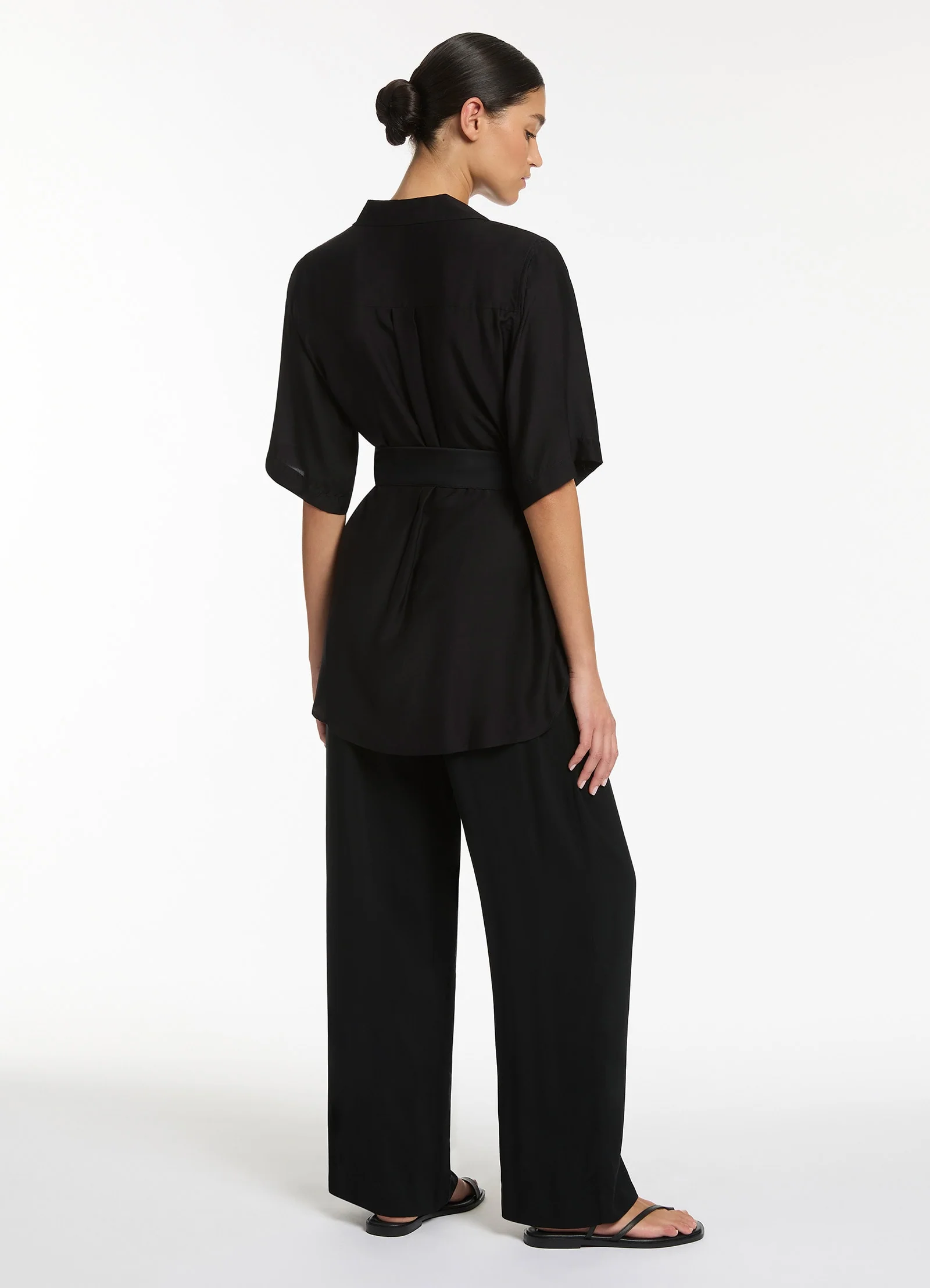 Jetset Wide Leg Pants - Black - Image 4