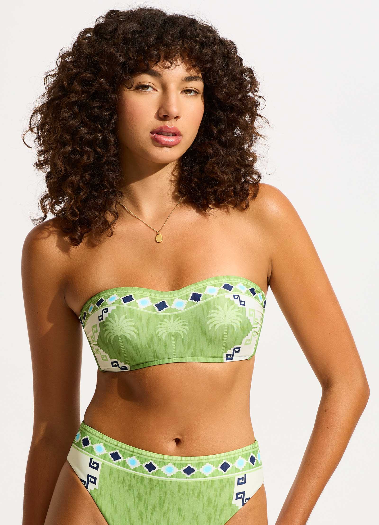 Kasbah Bustier Bandeau Bikini Top - Sage - Image 2