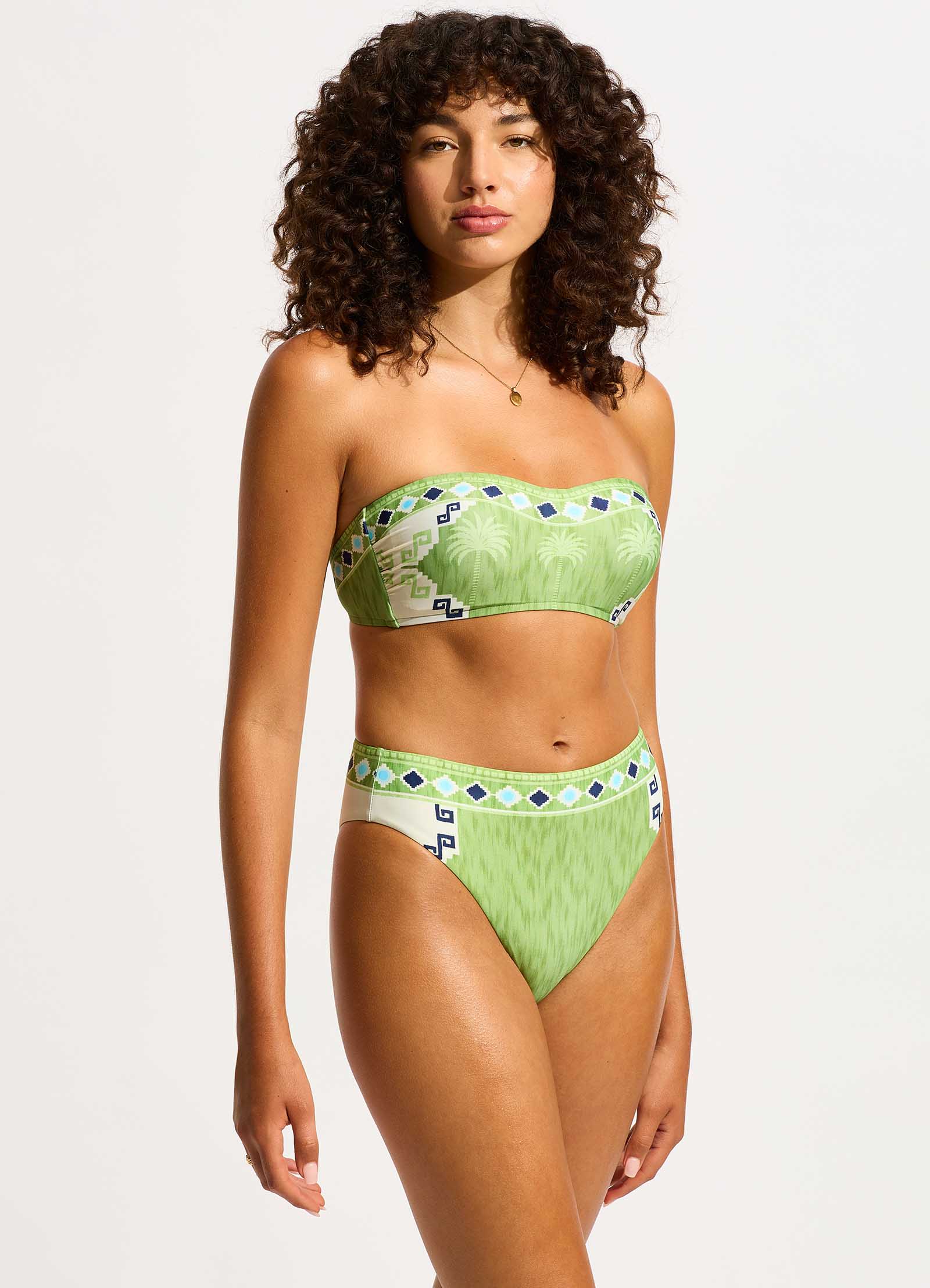 Kasbah Bustier Bandeau Bikini Top - Sage - Image 3