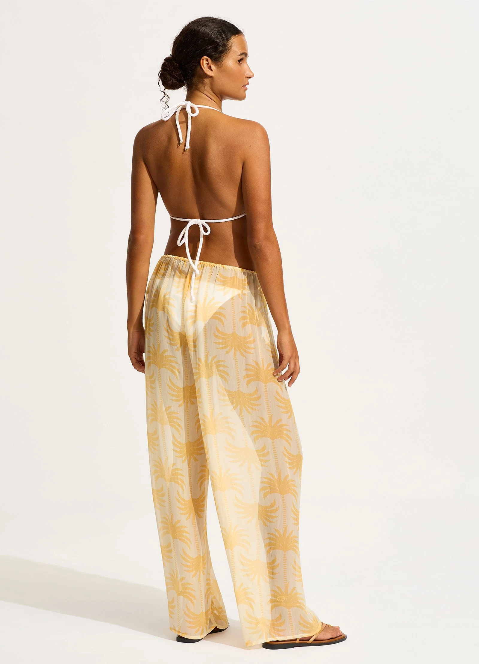 Kasbah Drawstring Waist Pant - Ecru - Image 5