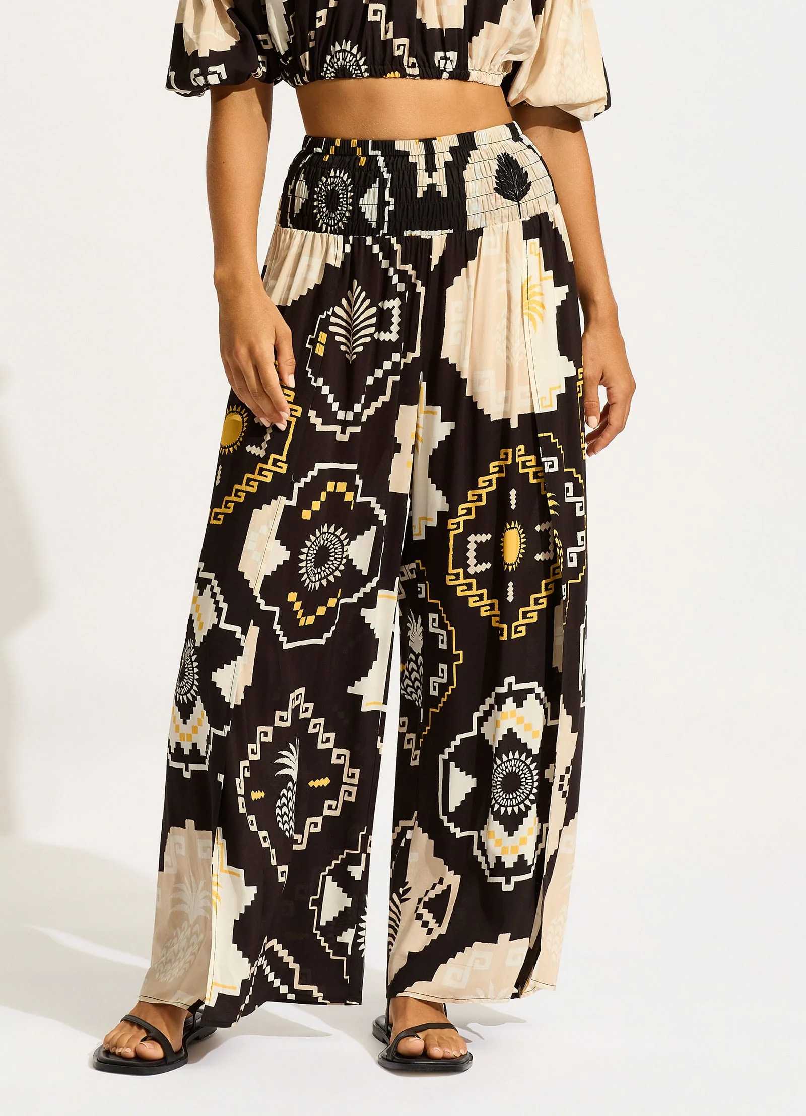 Kasbah Shirring Pant - Black - Image 2
