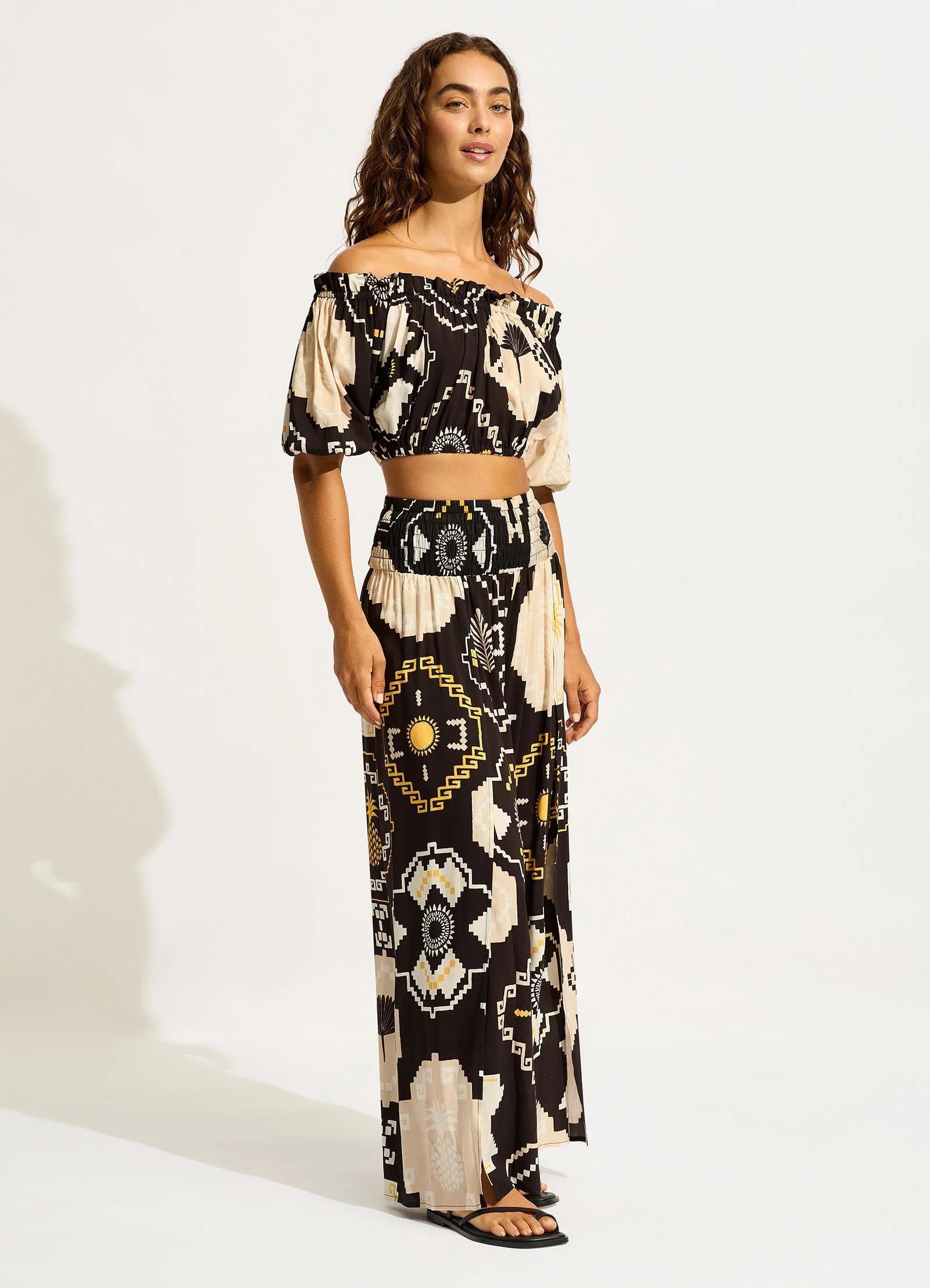 Kasbah Shirring Pant - Black - Image 3