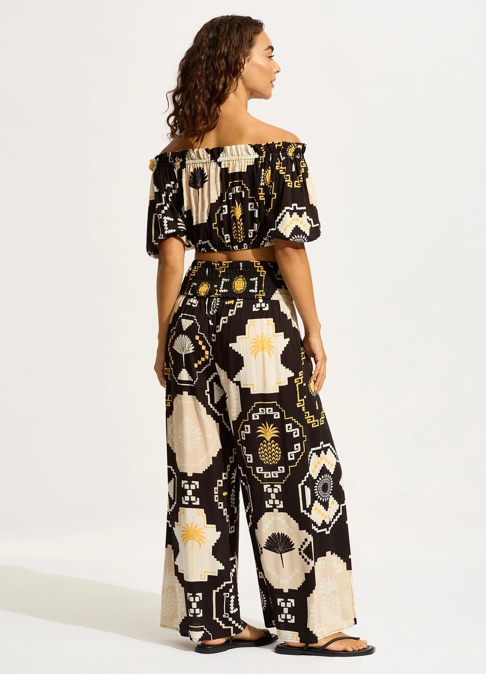 Kasbah Shirring Pant - Black - Image 4