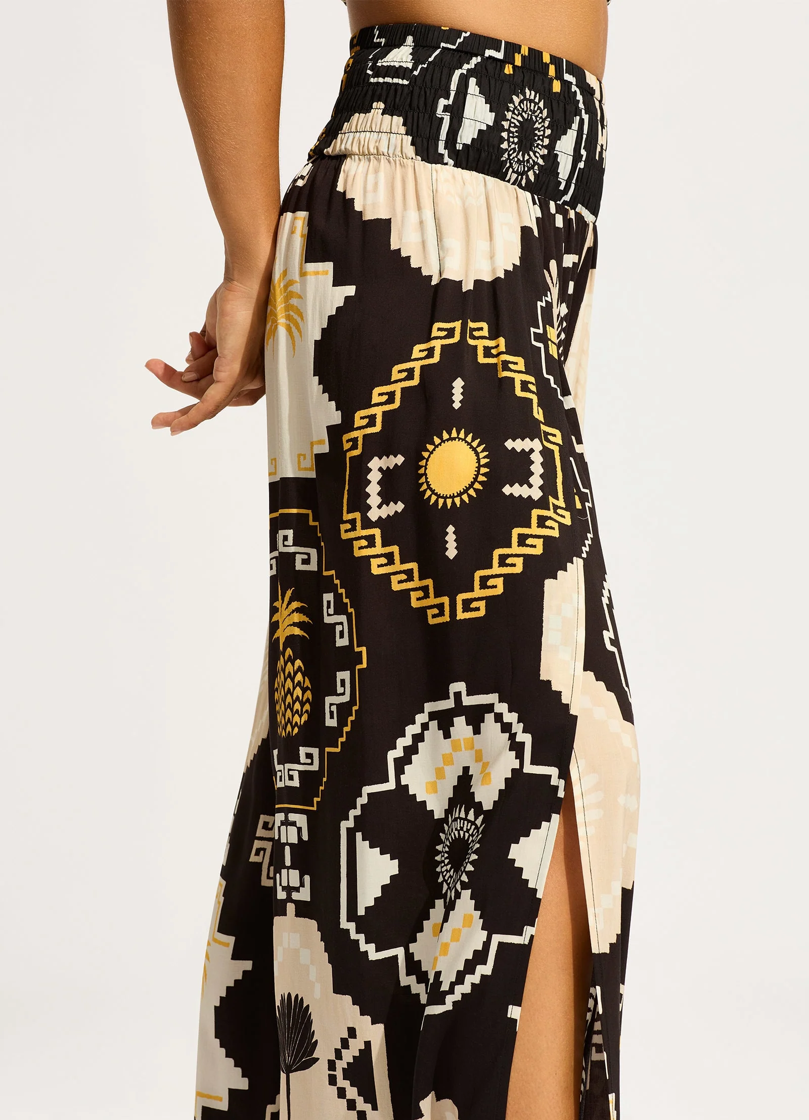 Kasbah Shirring Pant - Black - Image 5