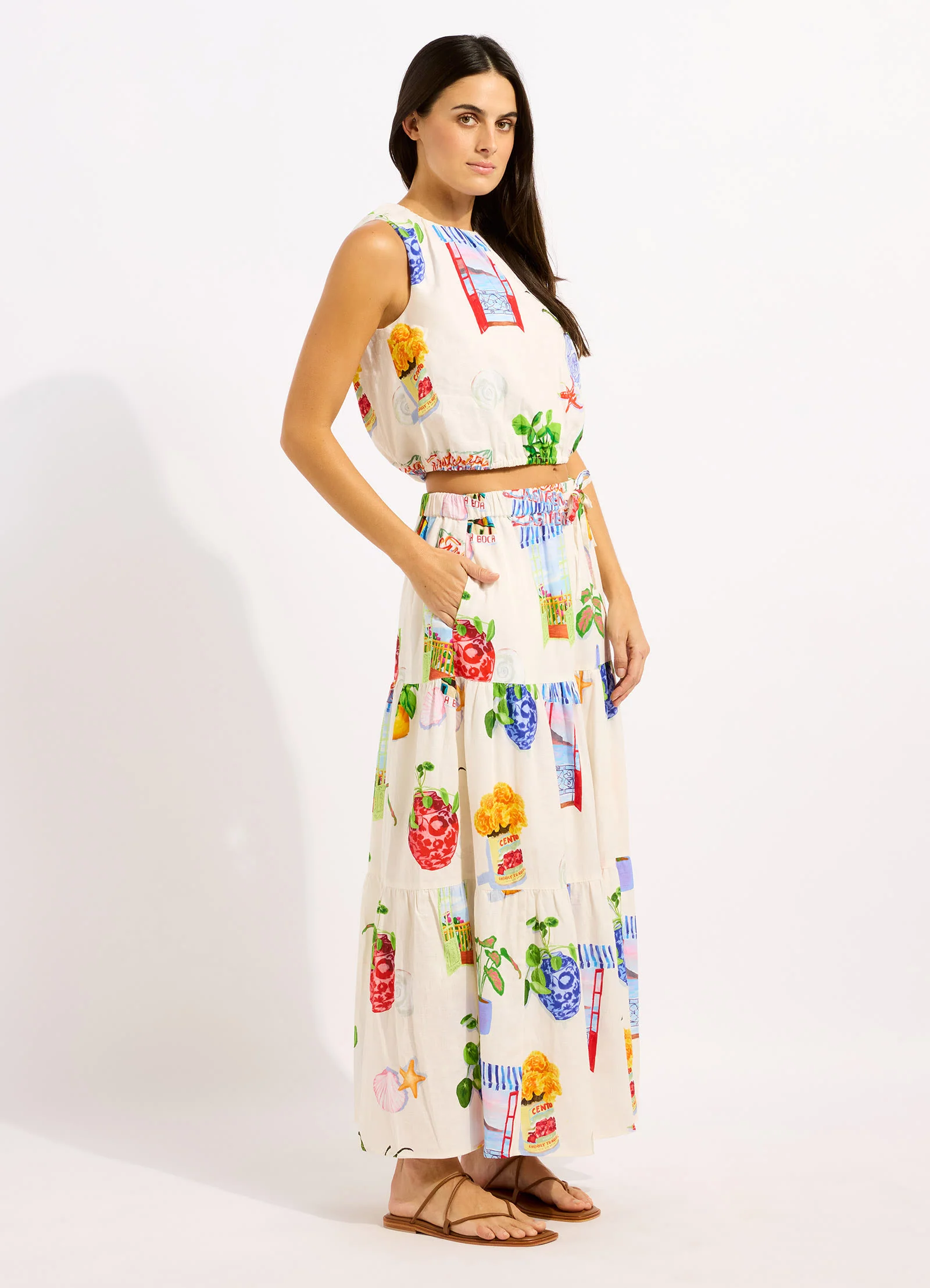 La Boca Drawcord Waist Top - Image 3