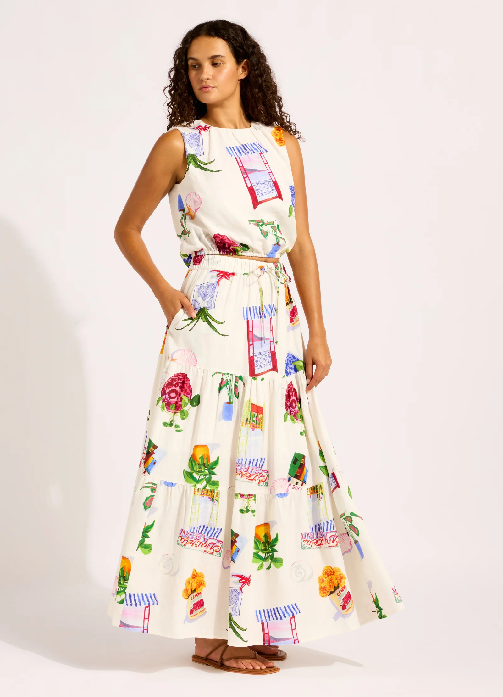 La Boca Tiered Maxi Skirt - Image 3