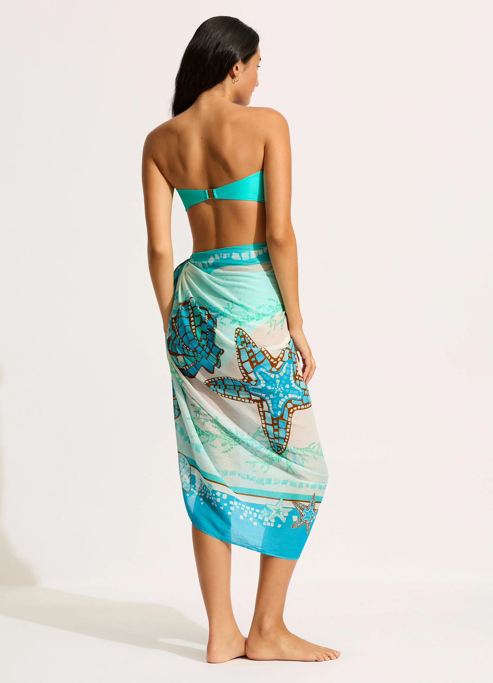 La Mer Sarong - Aquatic Blue - Image 3