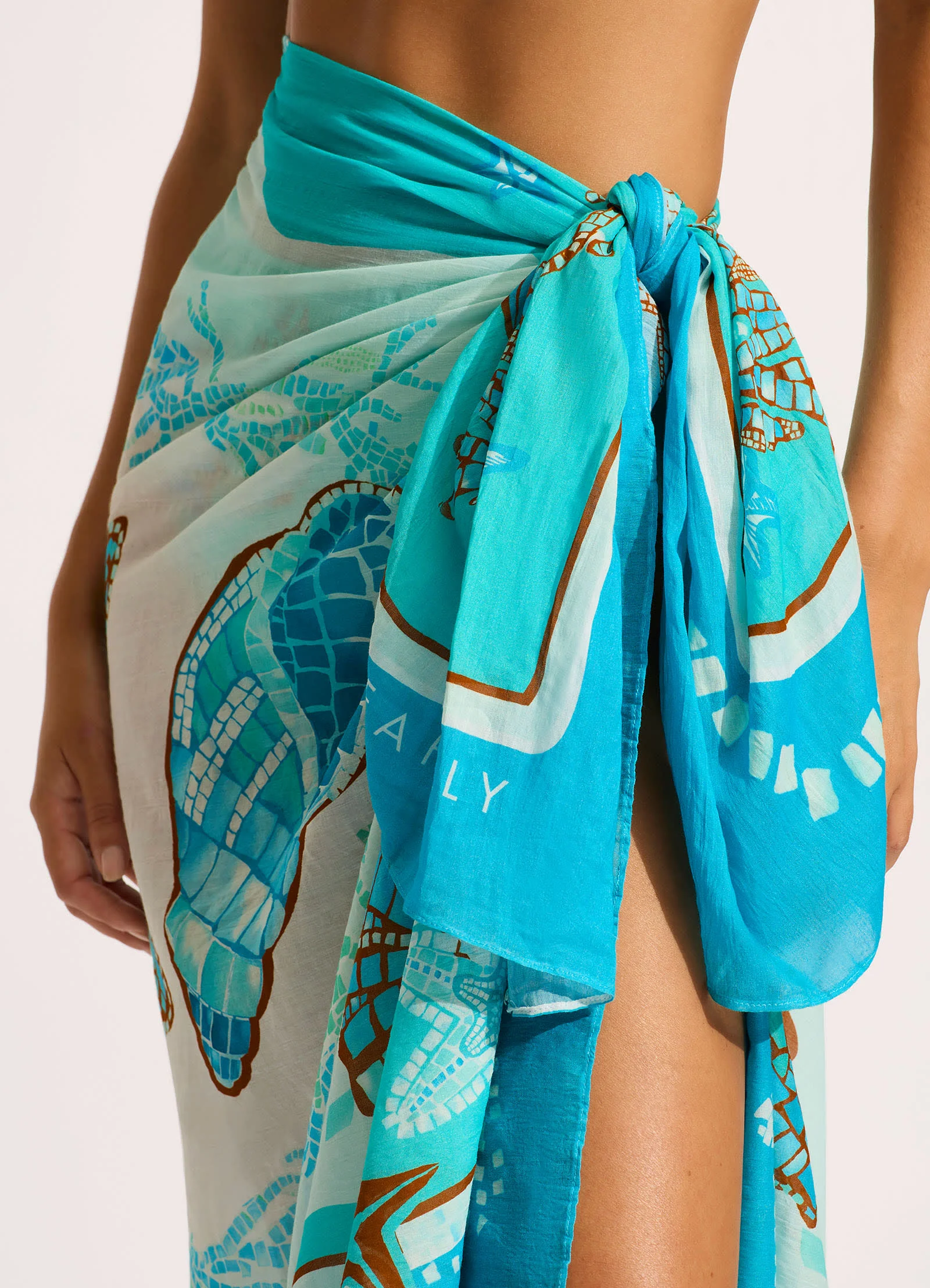 La Mer Sarong - Aquatic Blue - Image 4