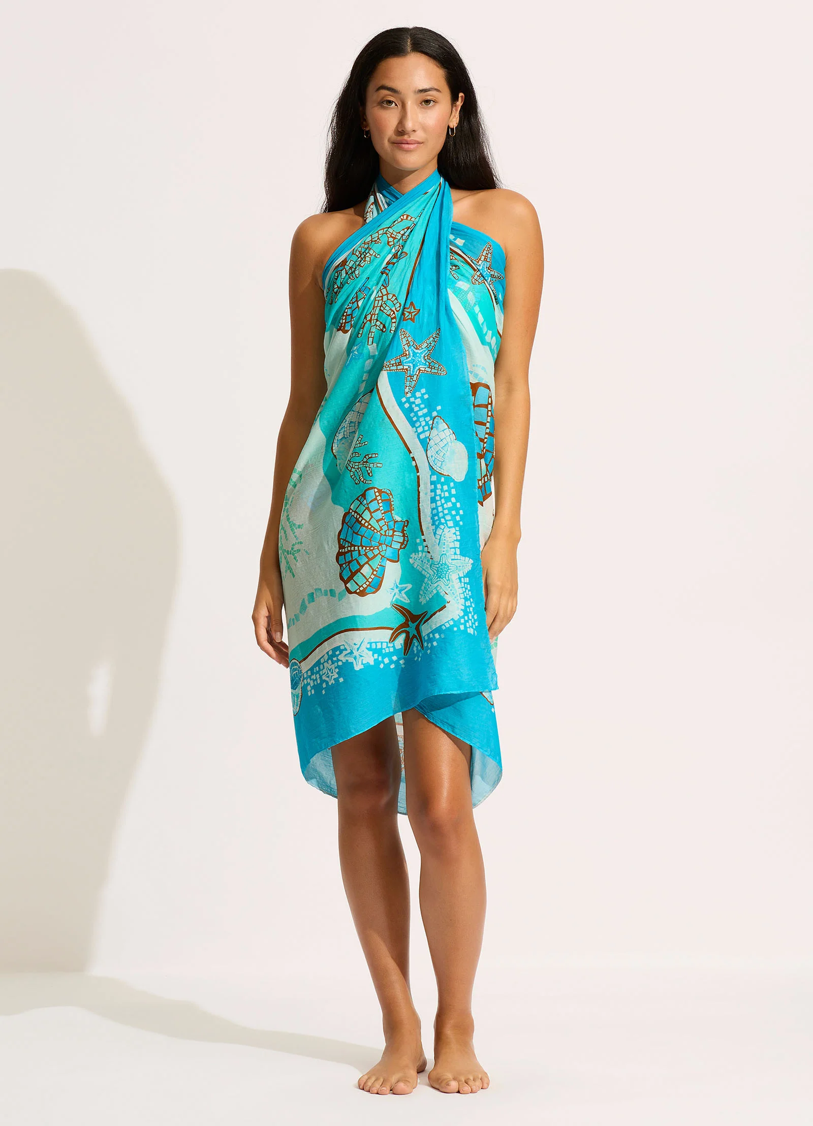 La Mer Sarong - Aquatic Blue - Image 5