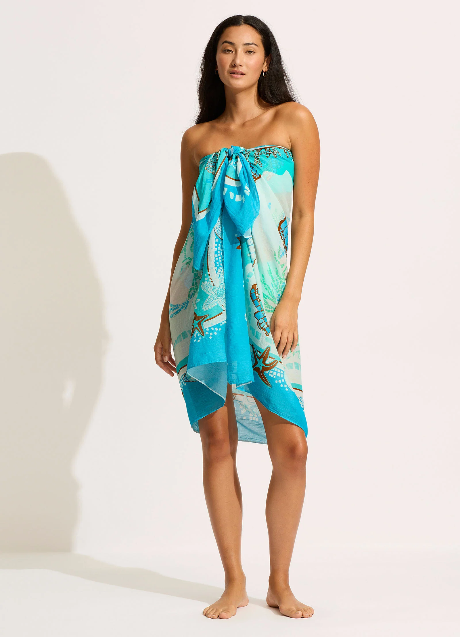 La Mer Sarong - Aquatic Blue - Image 6