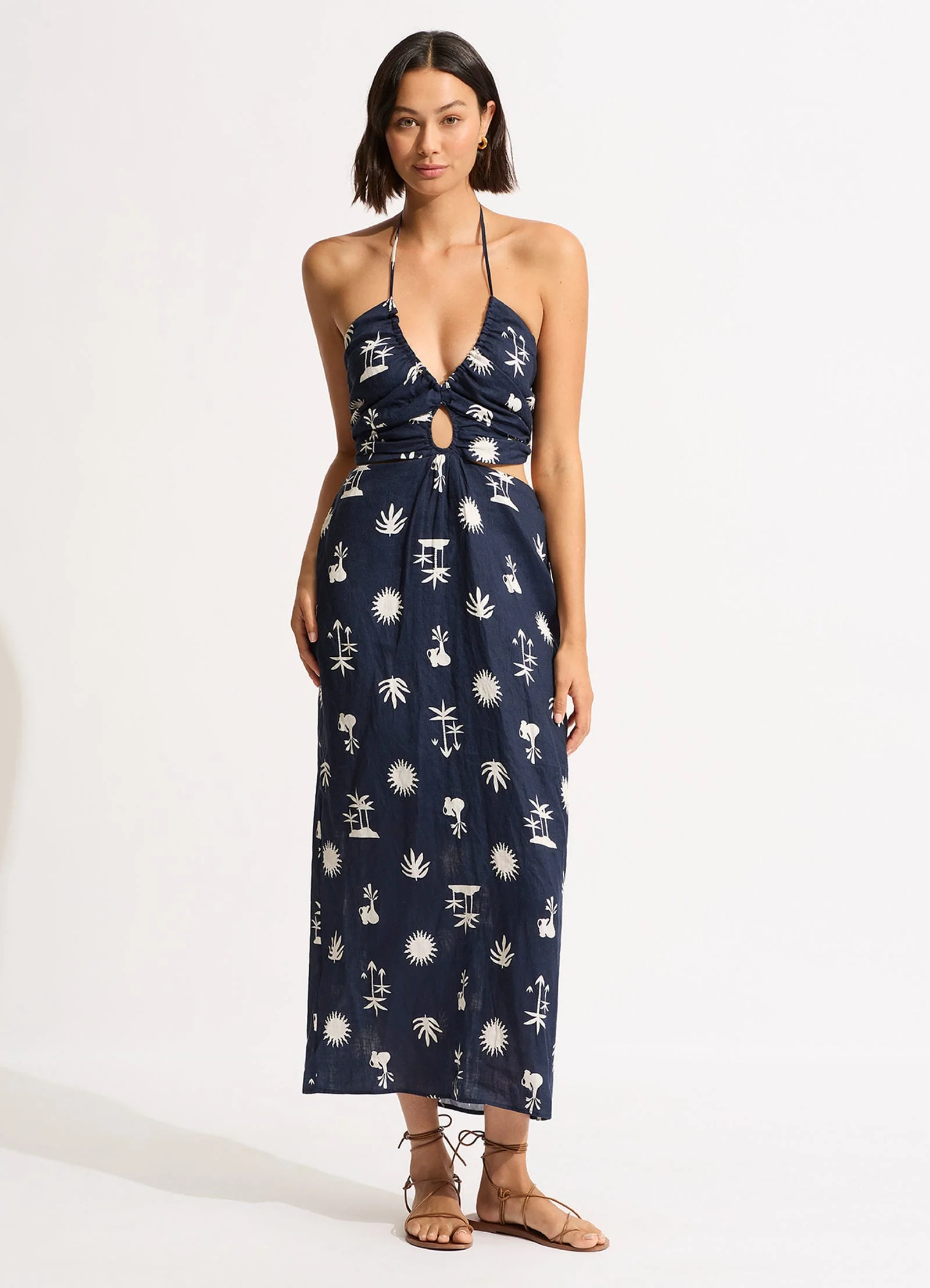 La Palma Maxi Dress - True Navy - Image 2