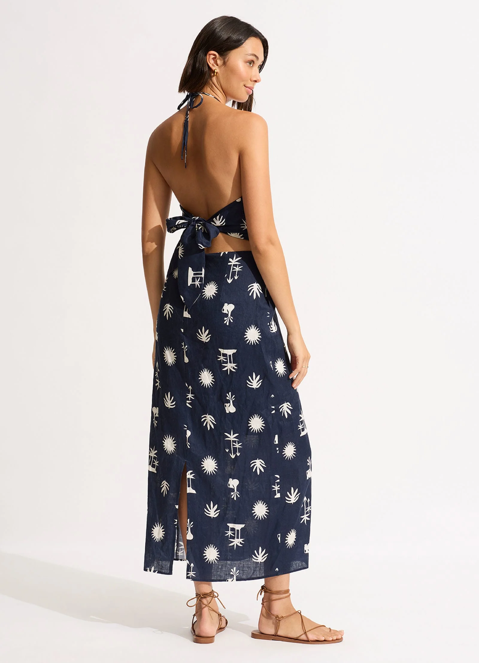 La Palma Maxi Dress - True Navy - Image 4