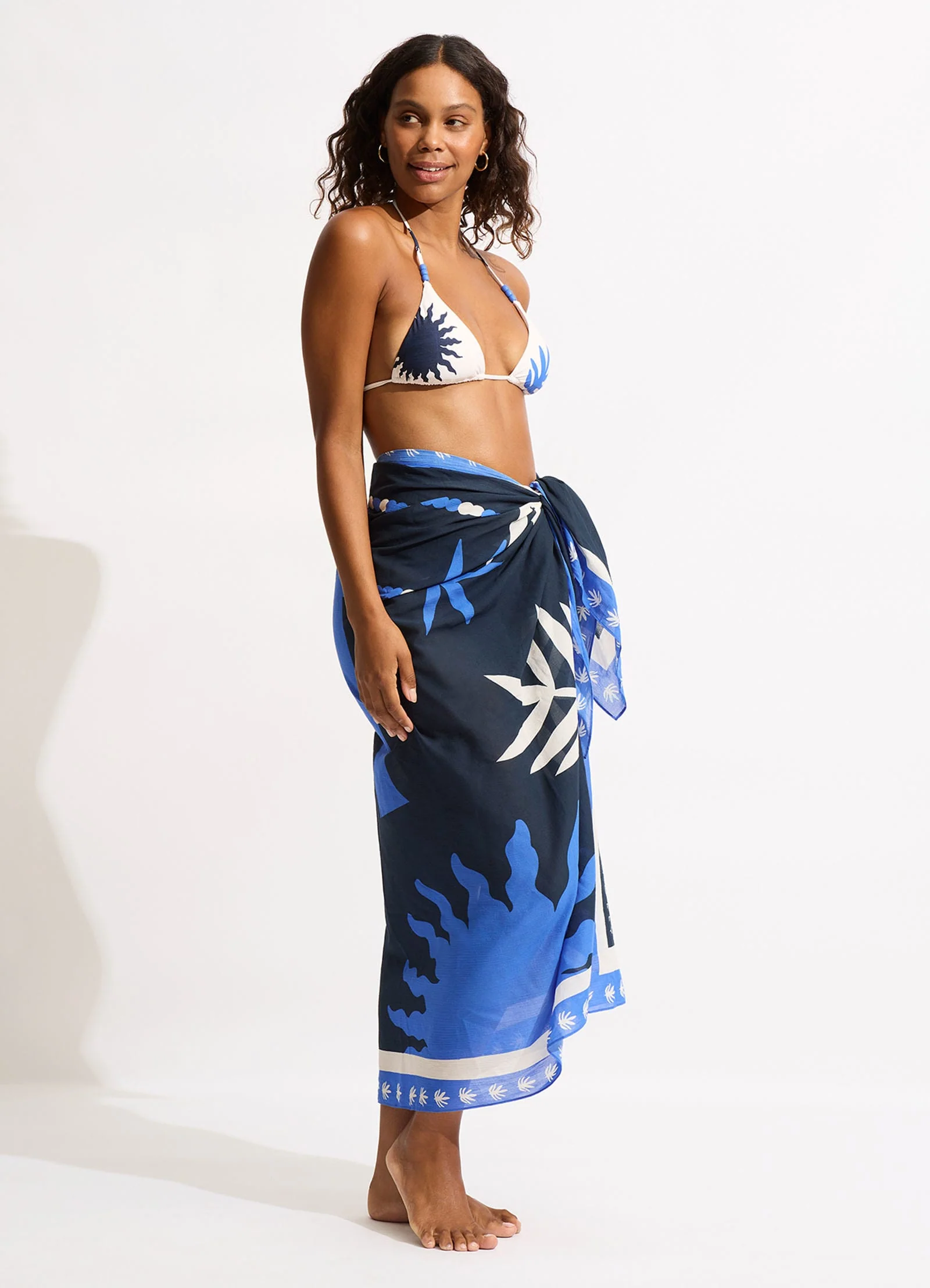 La Palma Sarong - True Navy - Image 2