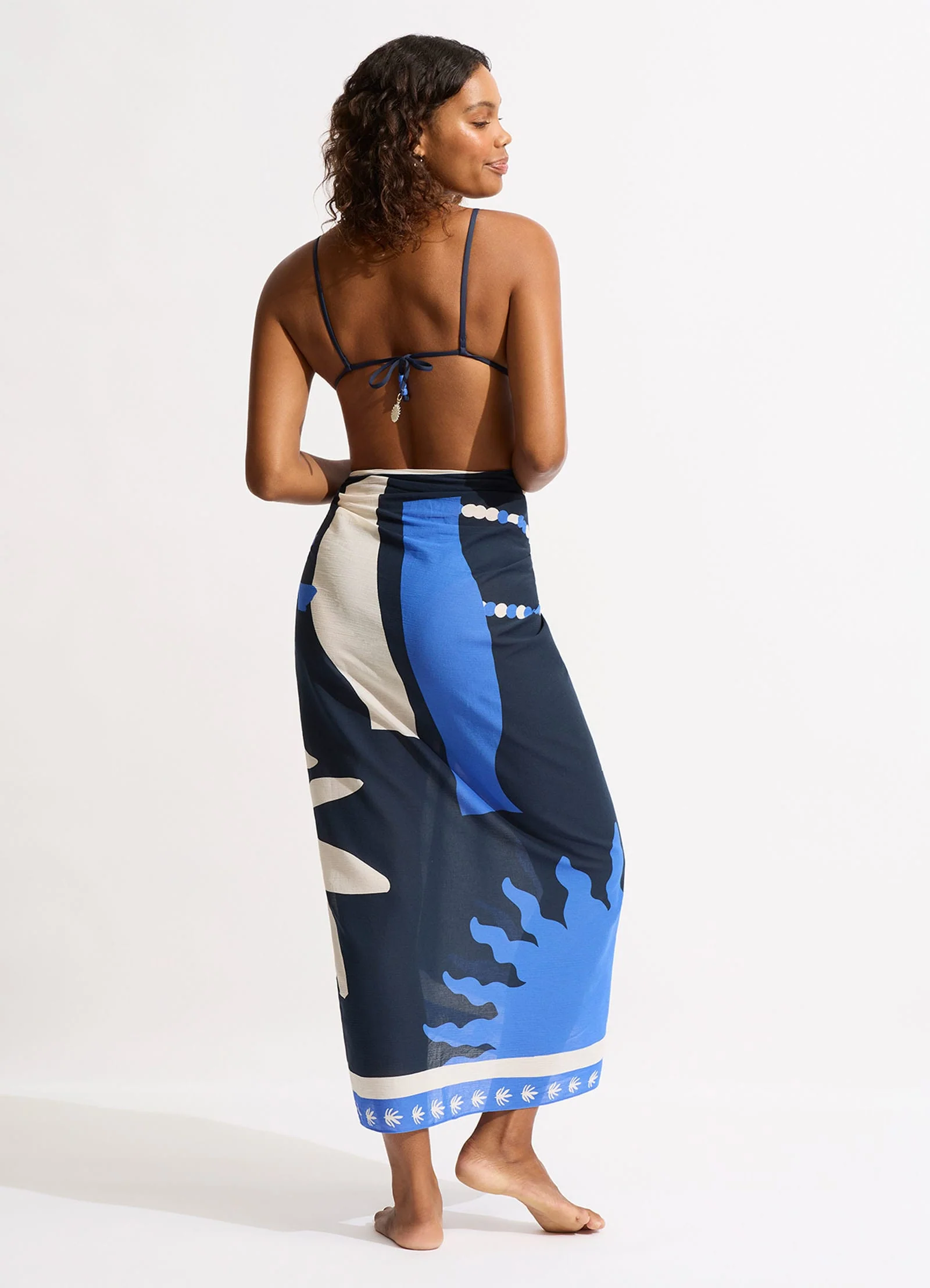La Palma Sarong - True Navy - Image 3