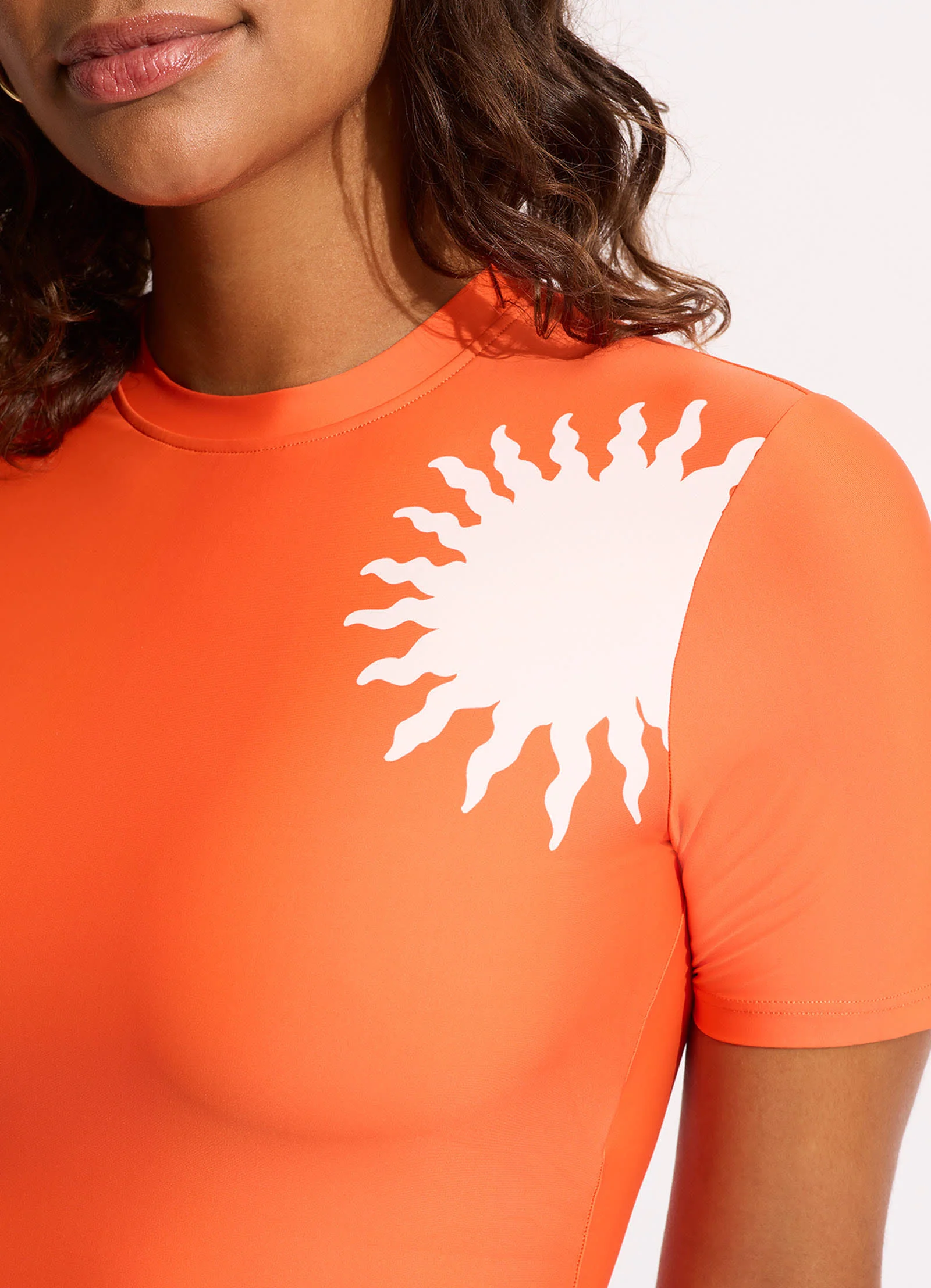 La Palma Short Sleeve Rashie - Tamarillo - Image 5