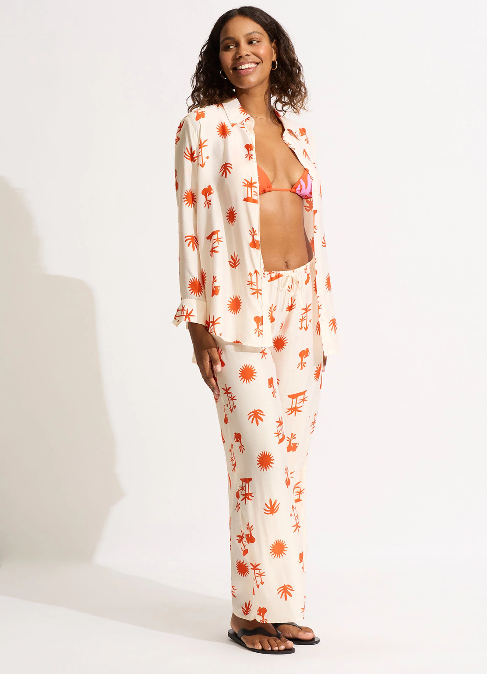La Palma Silk Pant - Tamarillo - Image 3