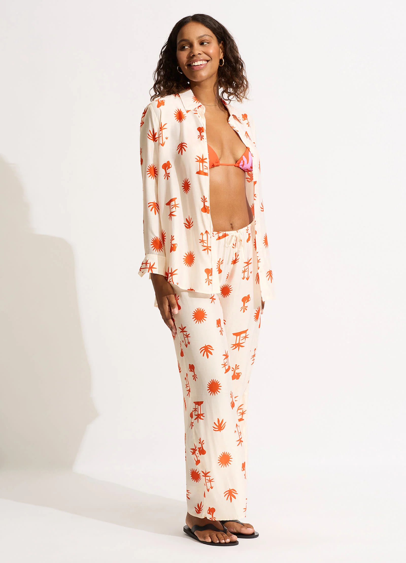 La Palma Silk Shirt - Tamarillo - Image 4