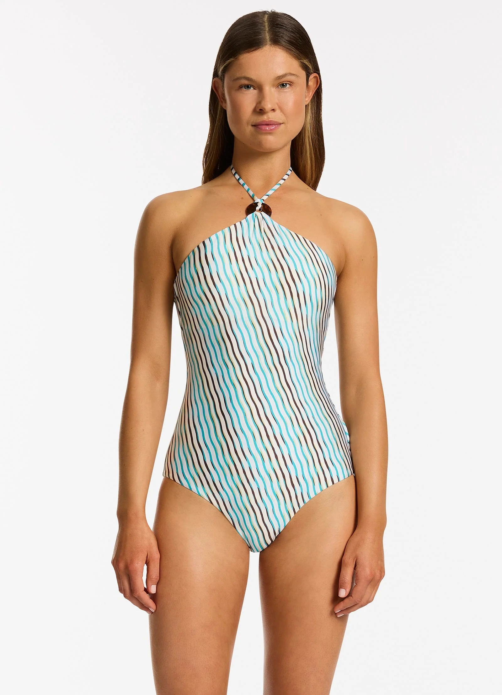 Lotus High Neck Halter One Piece - Image 4