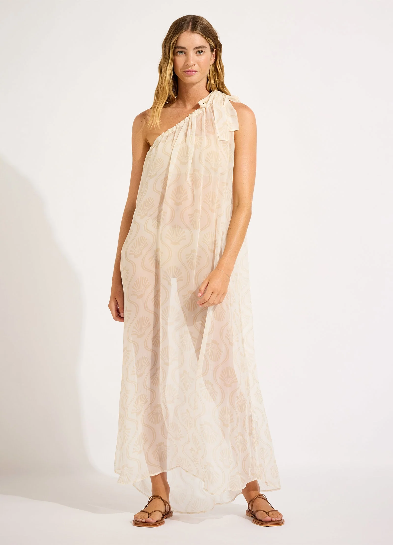 Luna One Shoulder Maxi Kaftan - Image 2