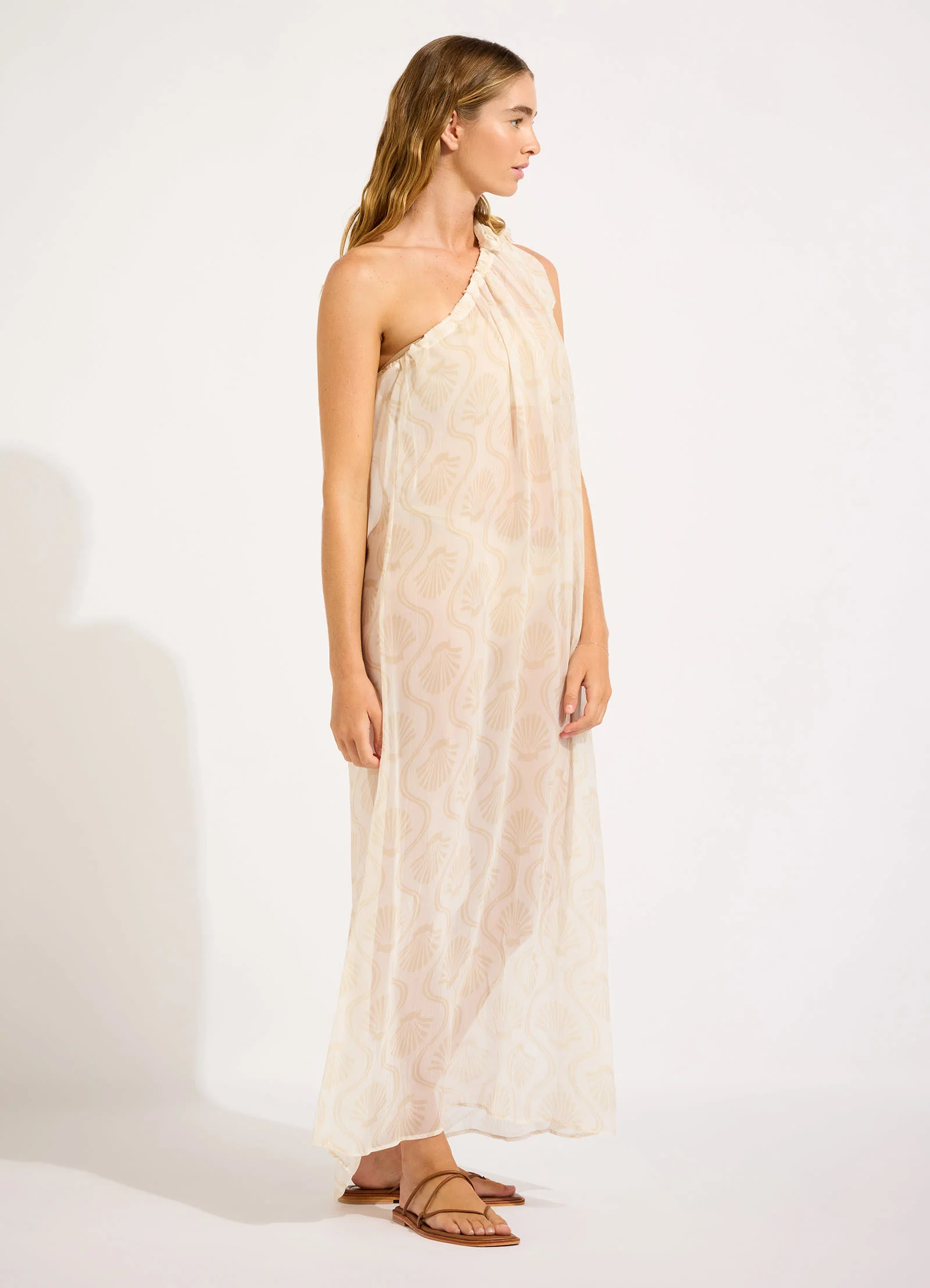 Luna One Shoulder Maxi Kaftan - Image 3
