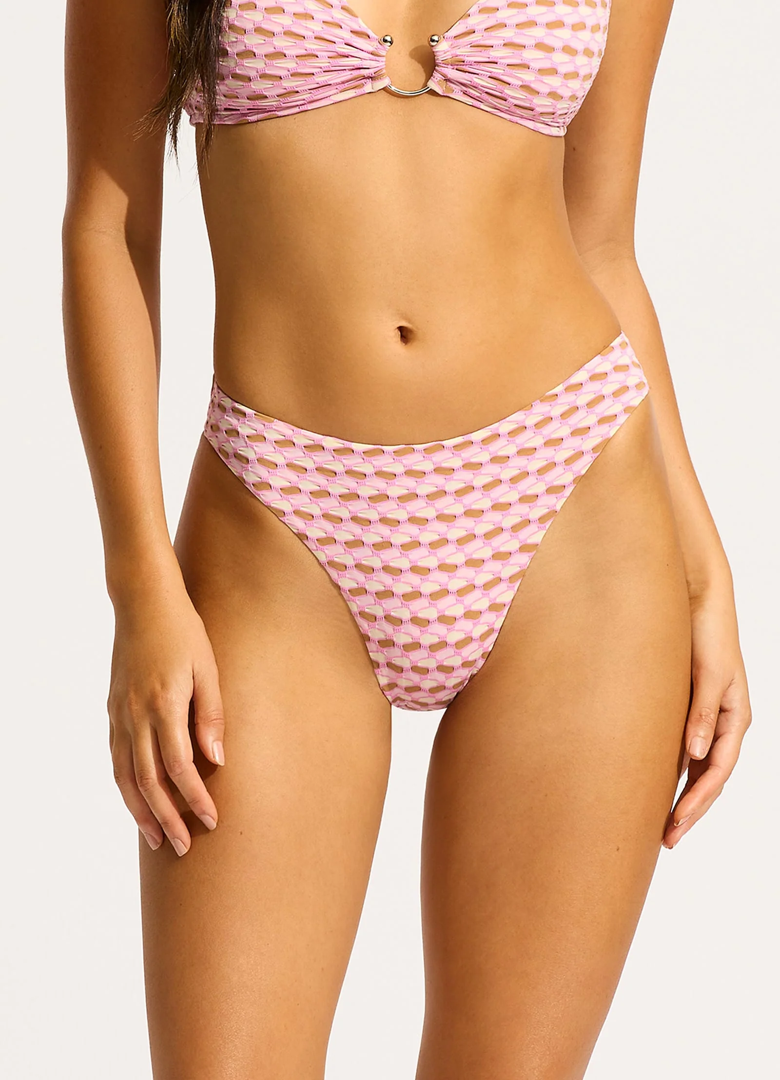 Mala High Leg Bikini Bottom - Blossom - Image 2