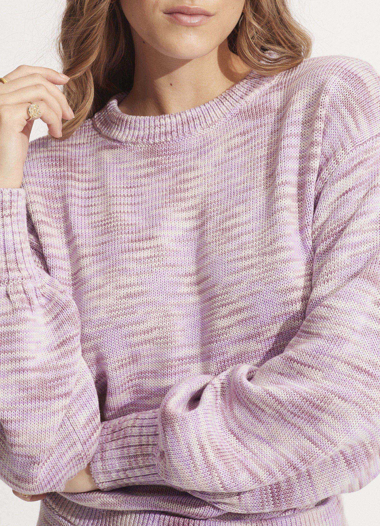 Marl Knit Jumper - Lilac - Image 5