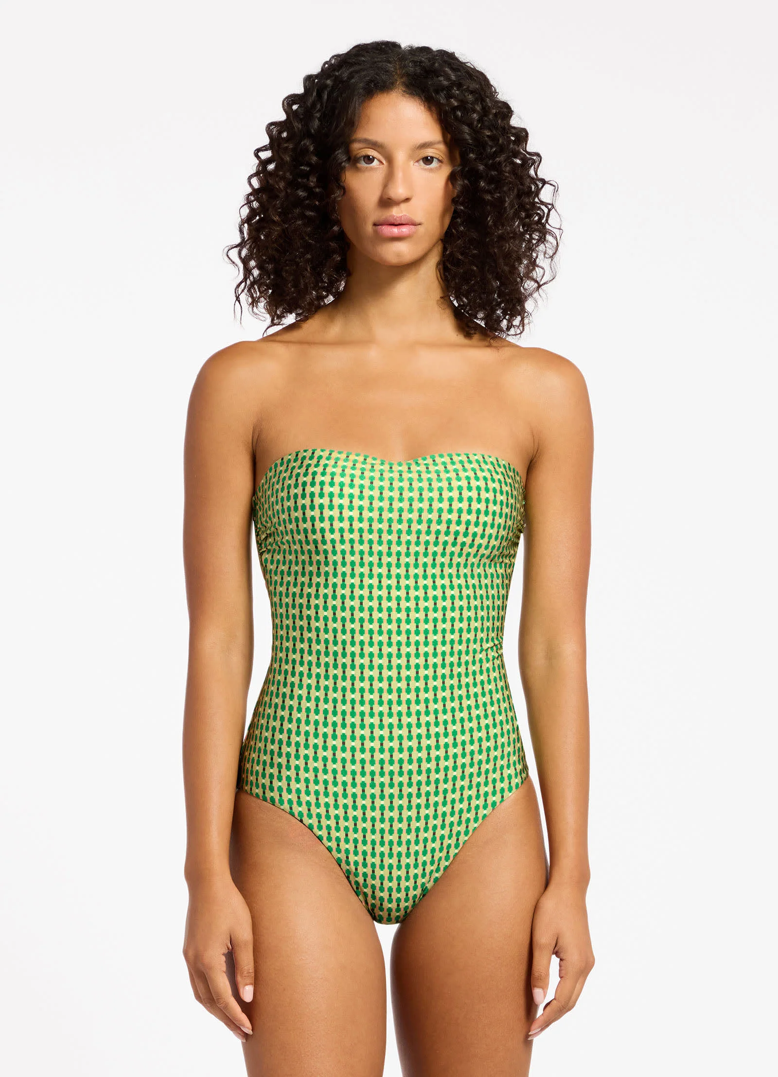Mattala Geo Moulded Bandeau One Piece - Image 4