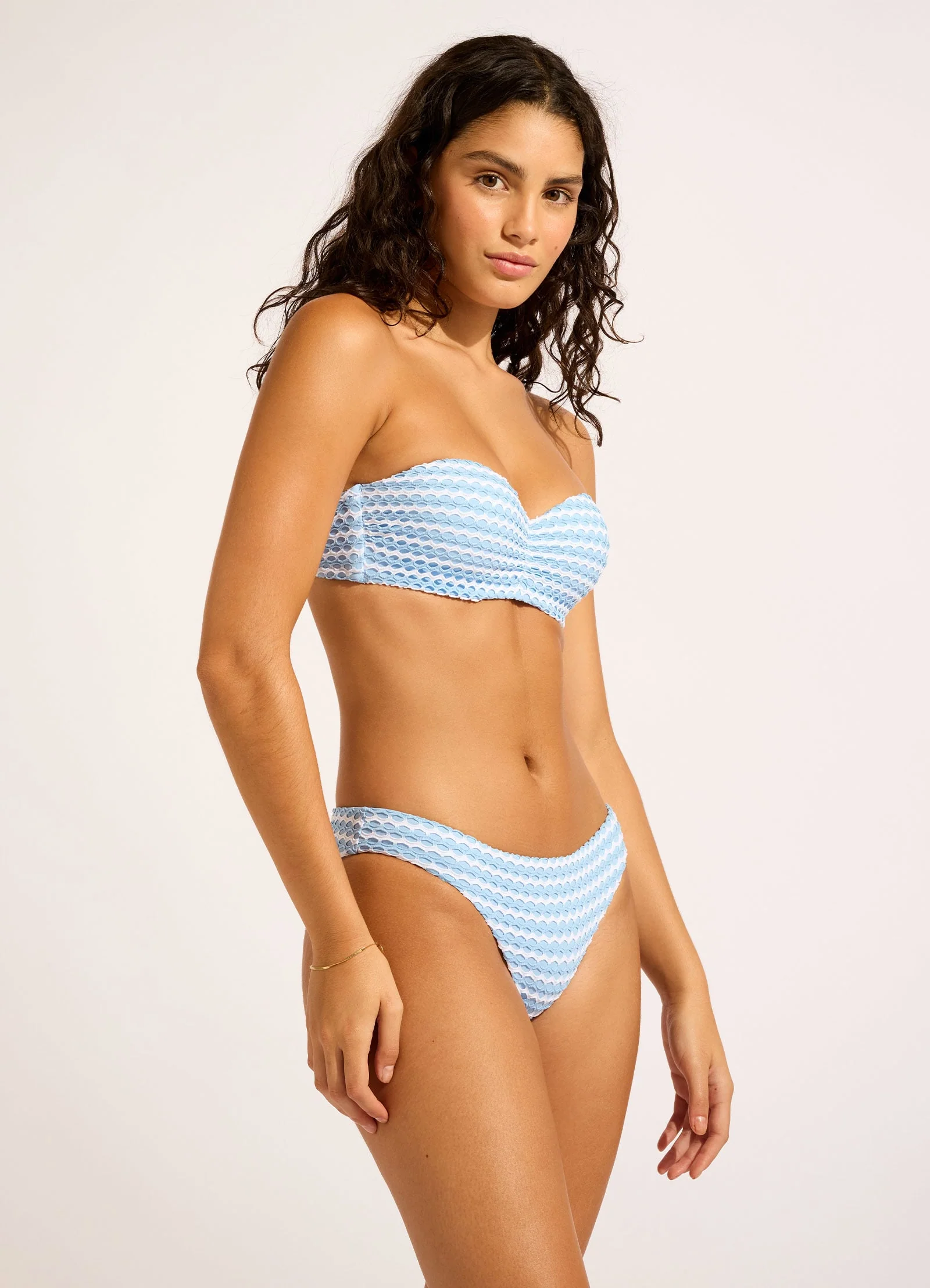 Mesh Effect Bustier Bandeau Bikini Top - Image 3
