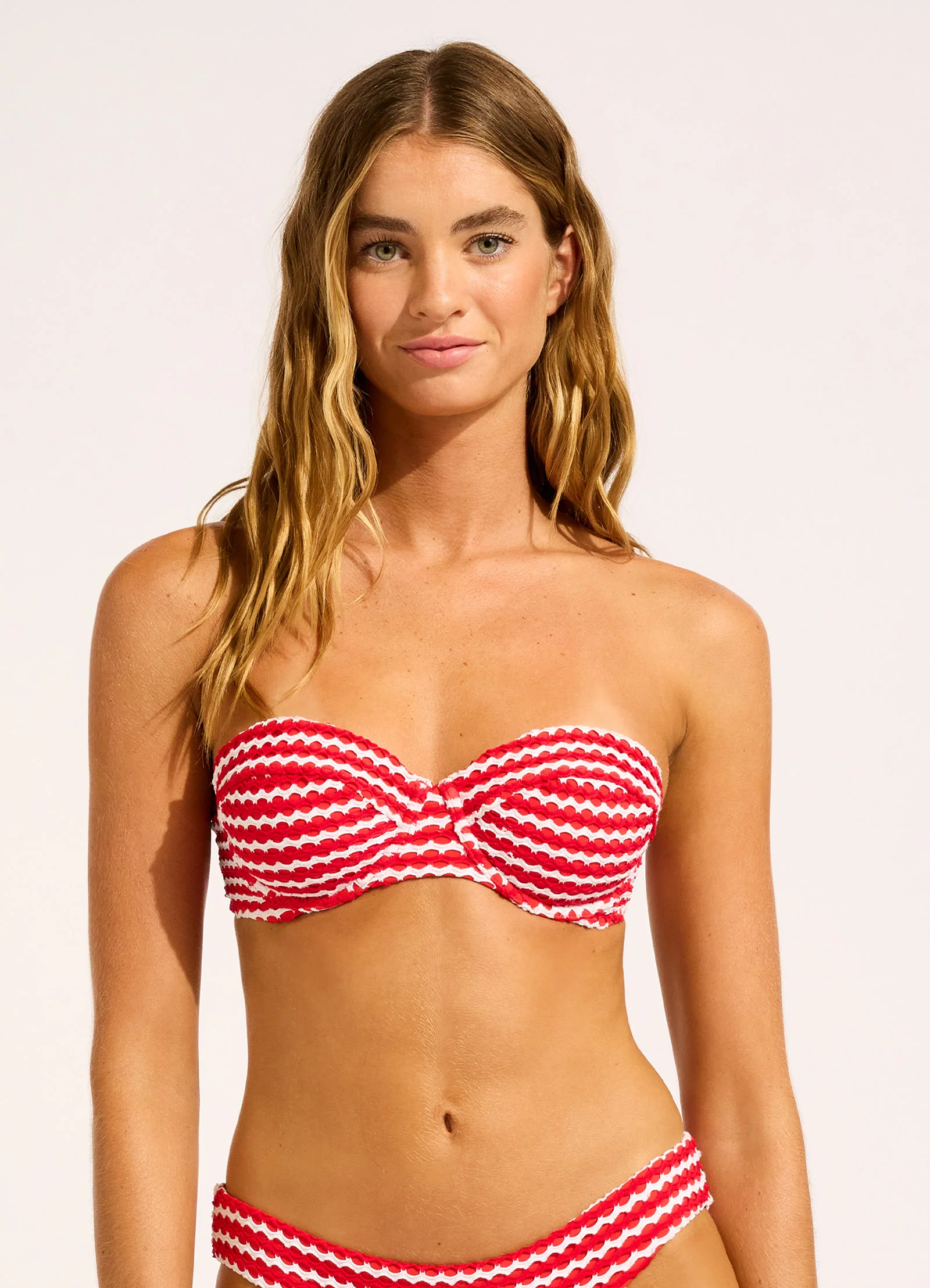 Mesh Effect Bustier Bikini Top - Image 2
