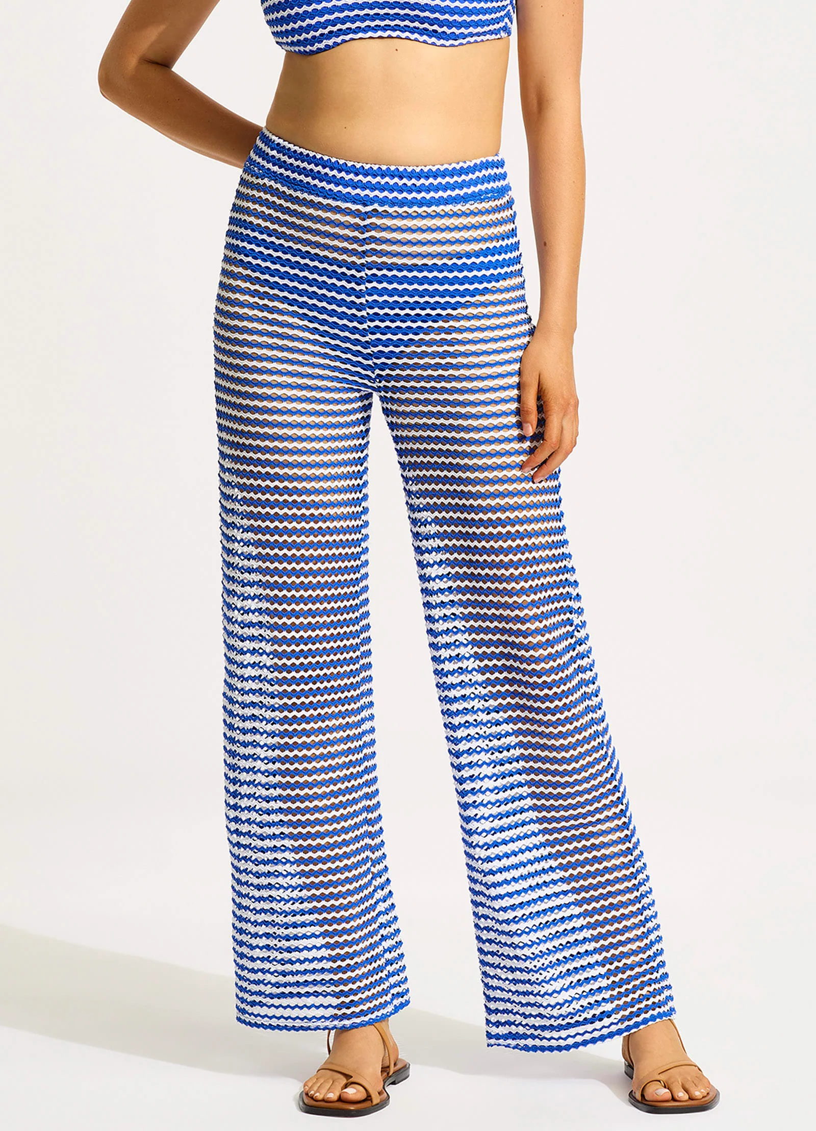 Mesh Effect Pant - Azure - Image 2