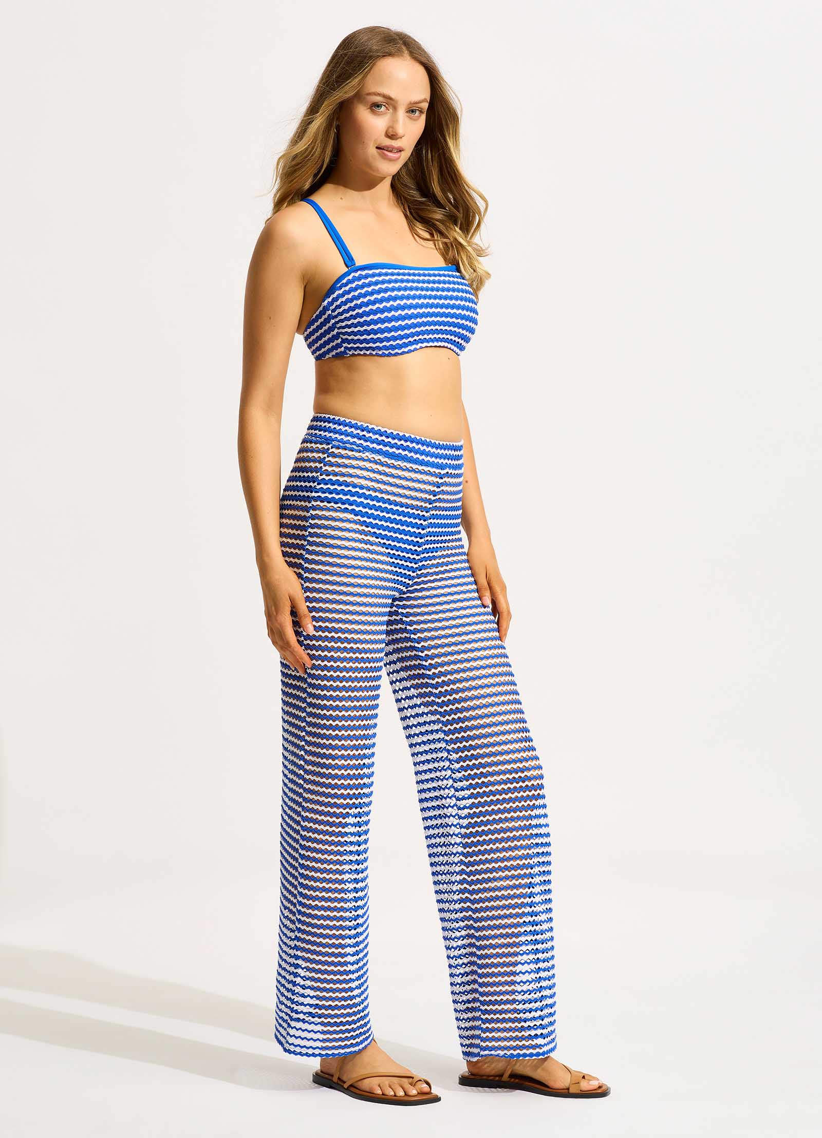 Mesh Effect Pant - Azure - Image 3