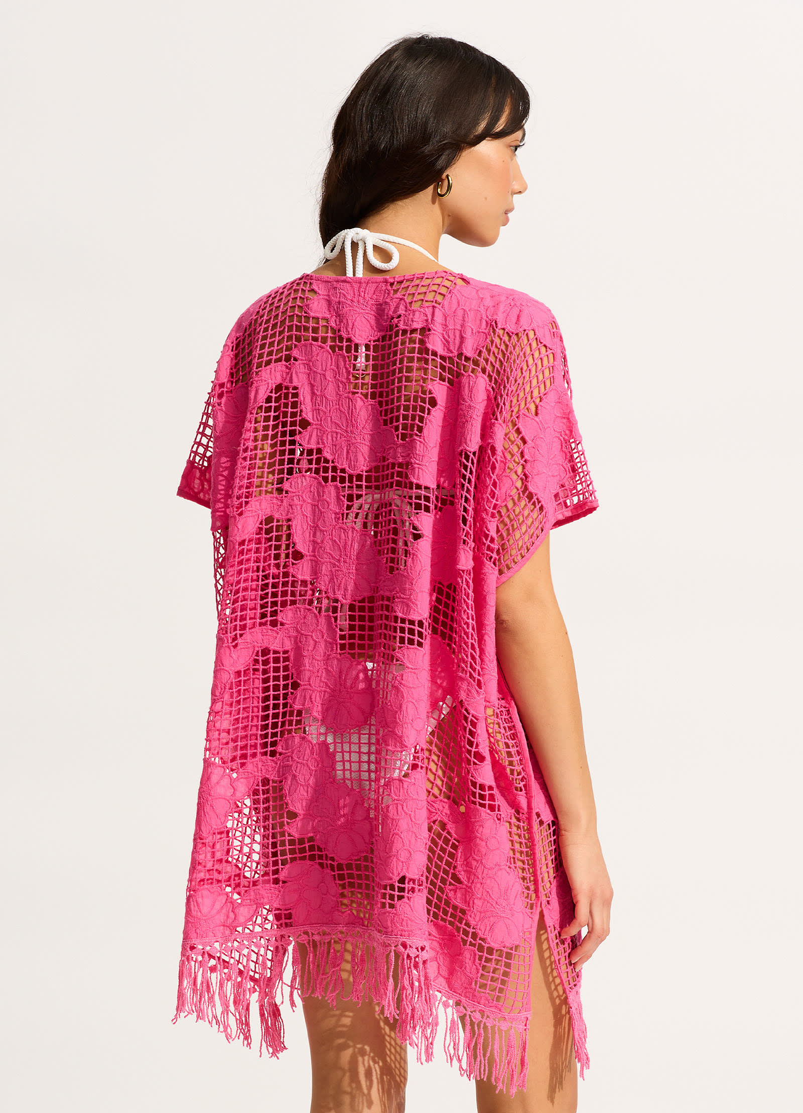 Mesh Kaftan - Fuchsia Rose - Image 4