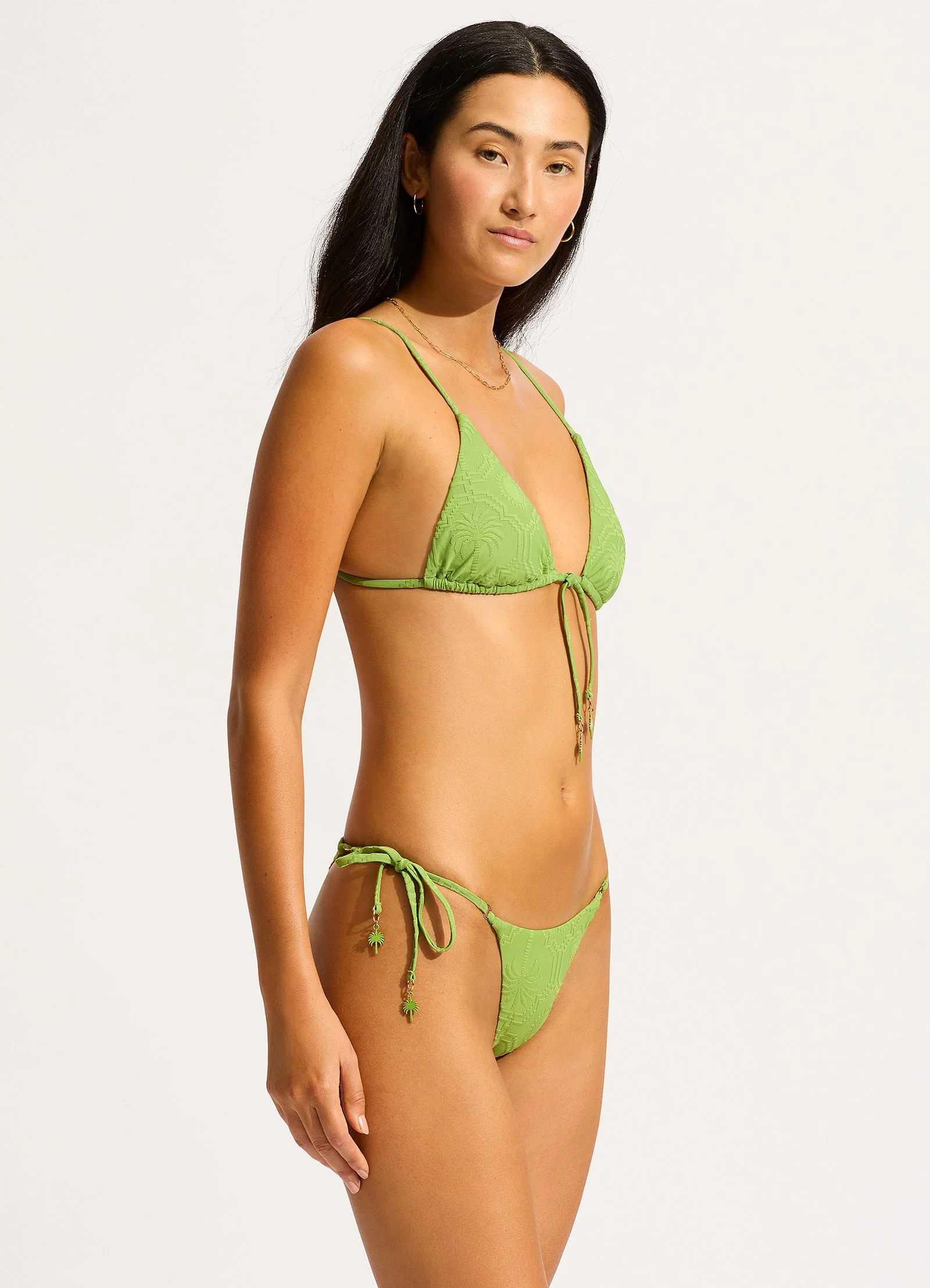 Oasis Slide Triangle Bikini Top - Sage - Image 3