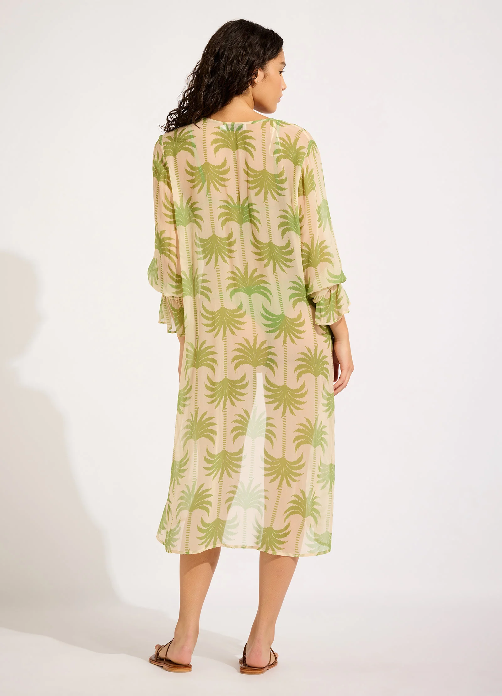 Oasis Tie Front Cover Up - Sage - Image 3