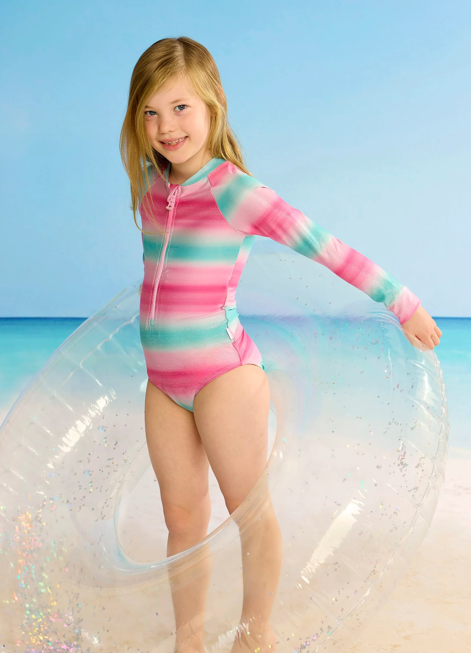 Ombre Zip Front Surfsuit - Ombre - Image 2
