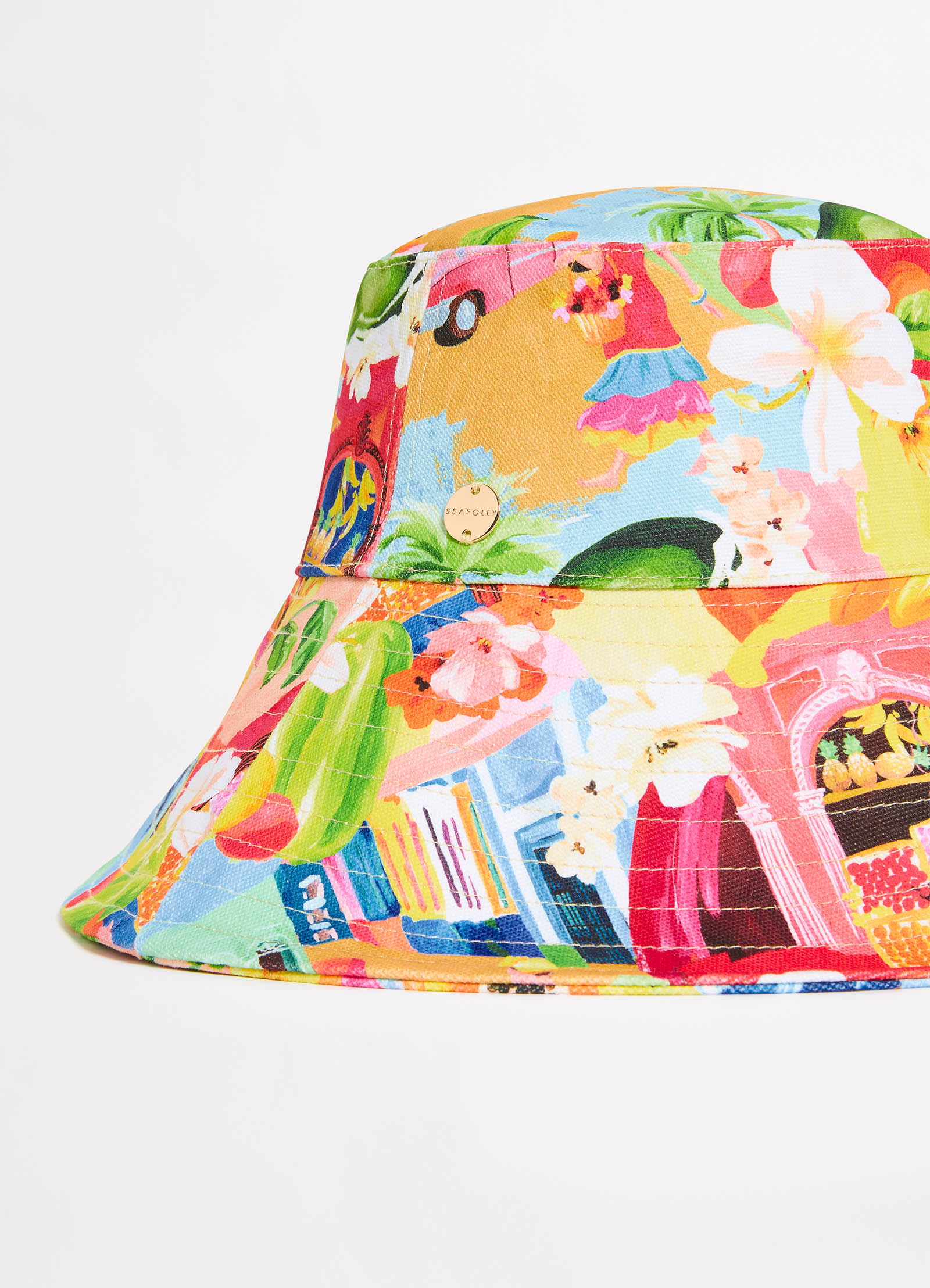 Oversized Bucket Hat - Turquoise - Image 4