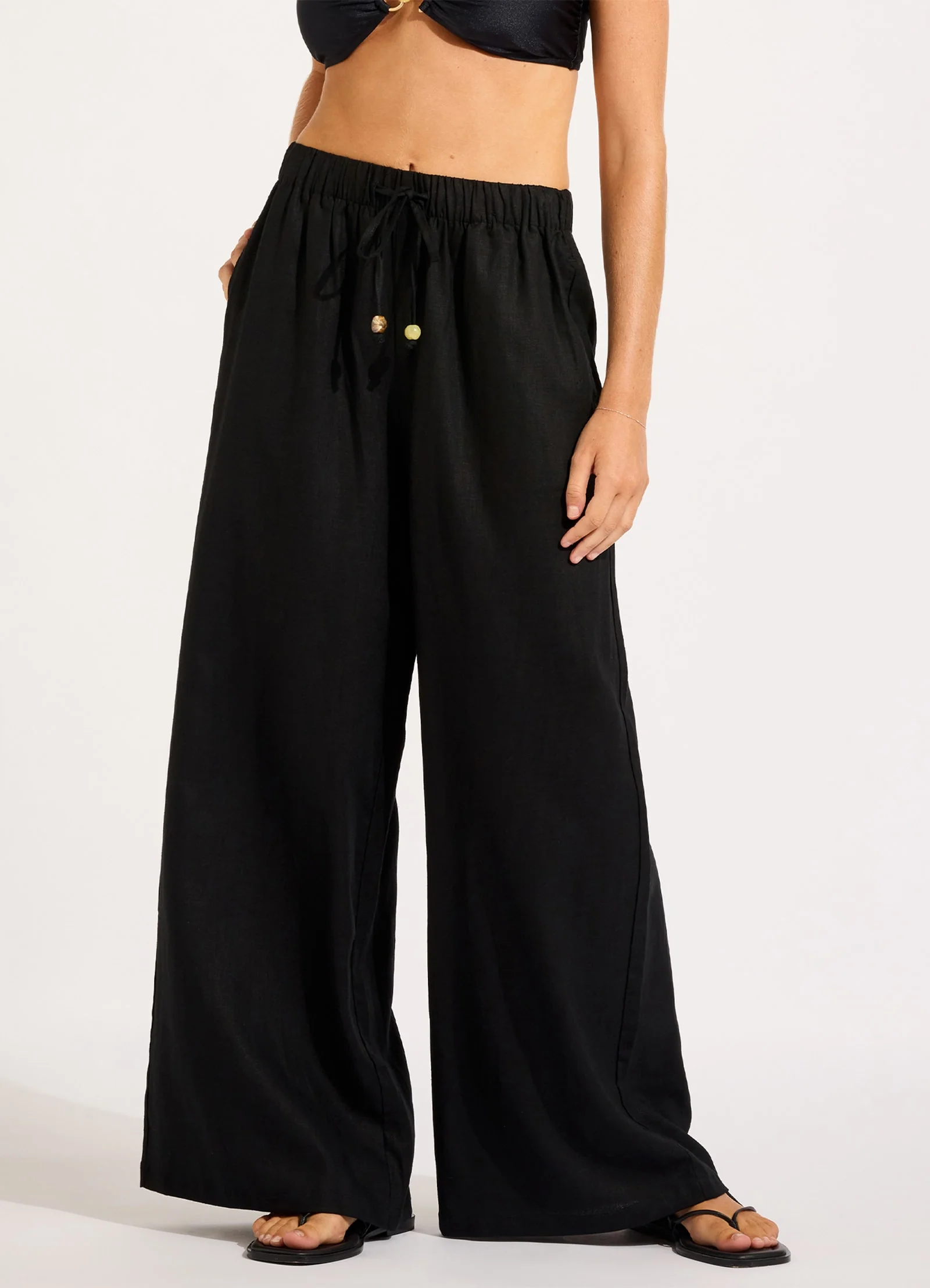 Palermo Drawcord Waist Wide Leg Pant - Image 2