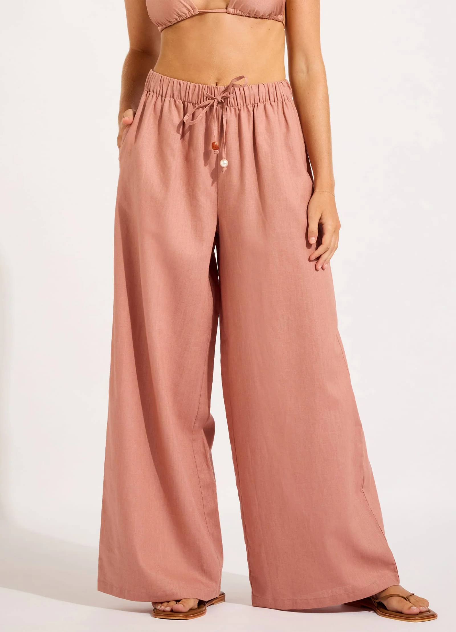 Palermo Drawcord Waist Wide Leg Pant - Image 2