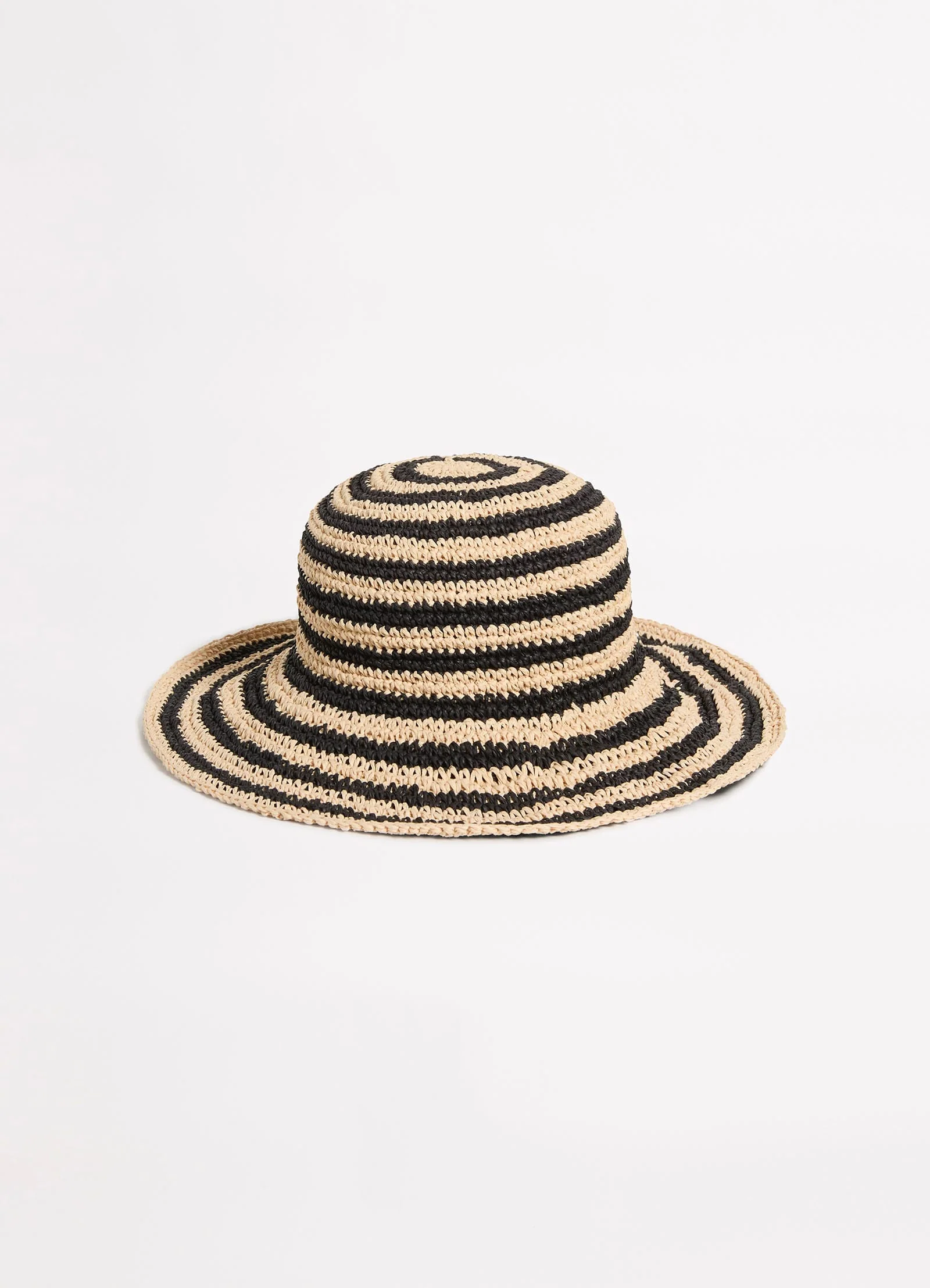 Raffia Stripe Bucket Hat - Image 2