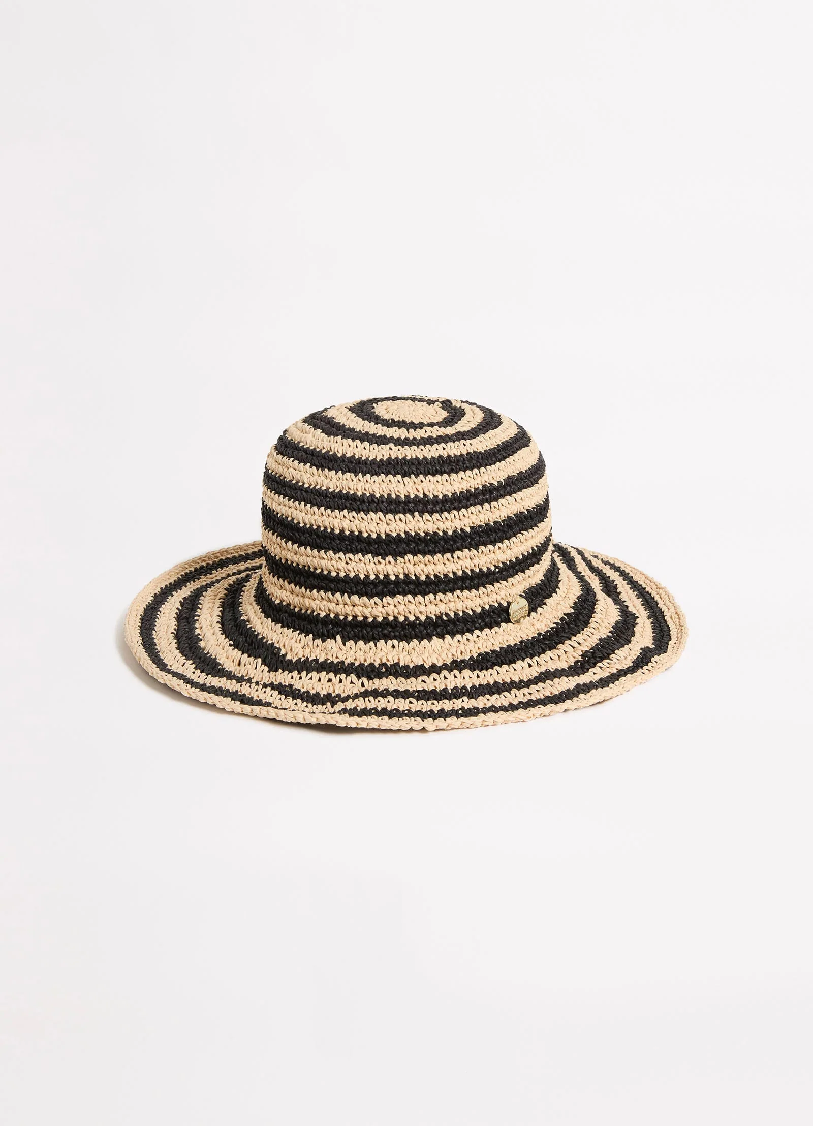 Raffia Stripe Bucket Hat - Image 3