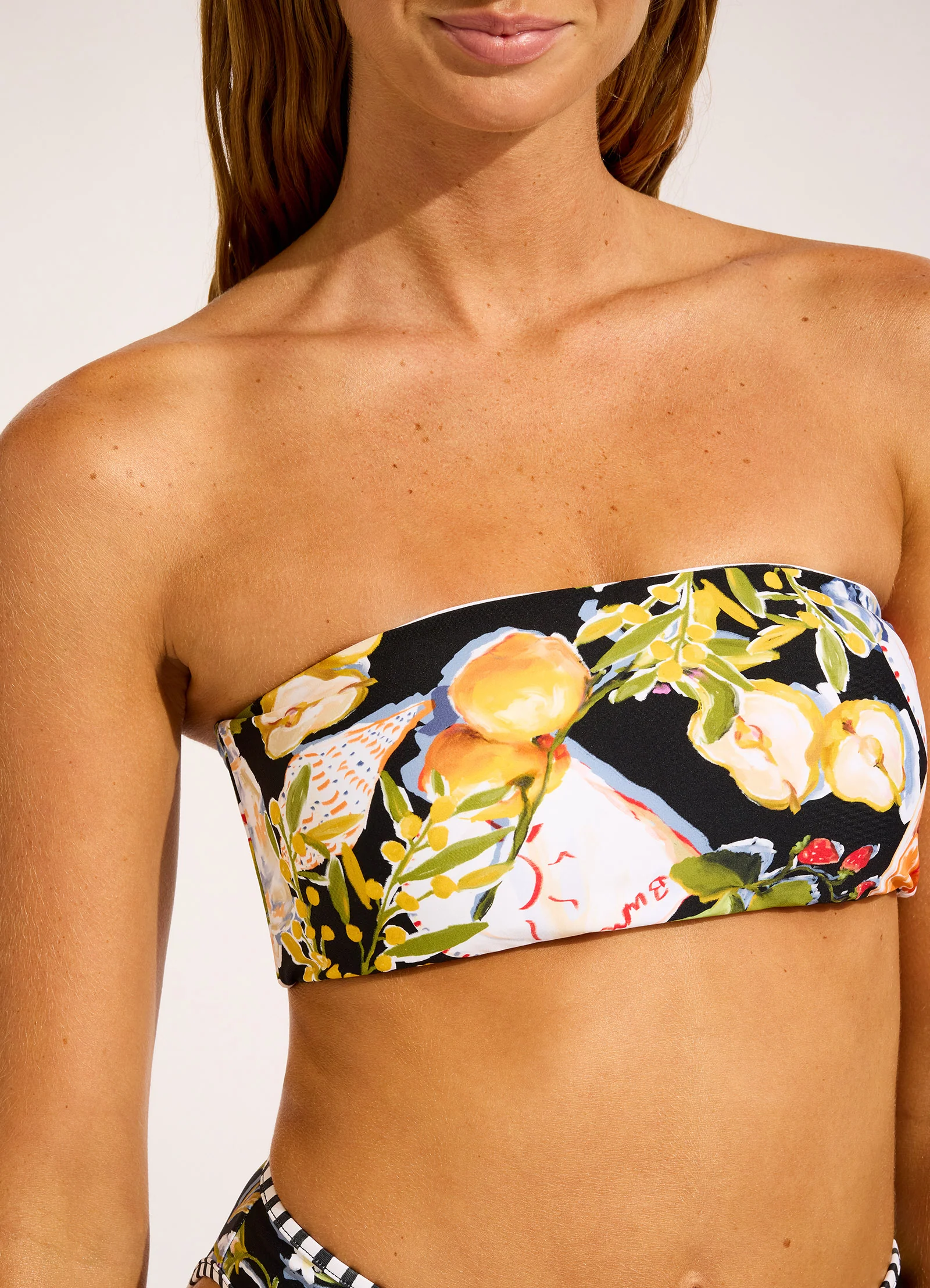 Riviera Coast Reversible Tube Top Bikini Top - Image 6