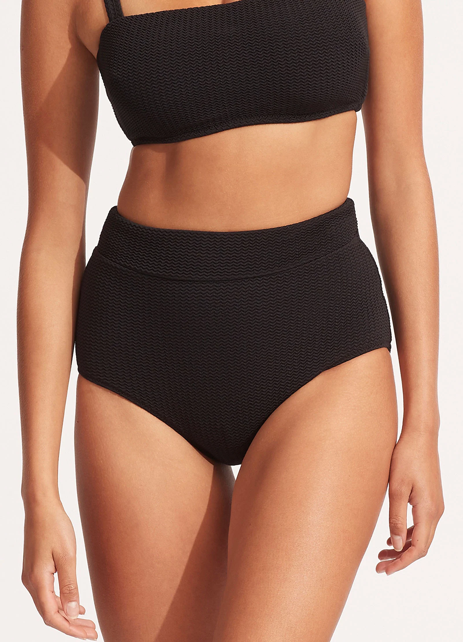 Sea Dive High Waisted Bikini Bottom - Black - Image 3