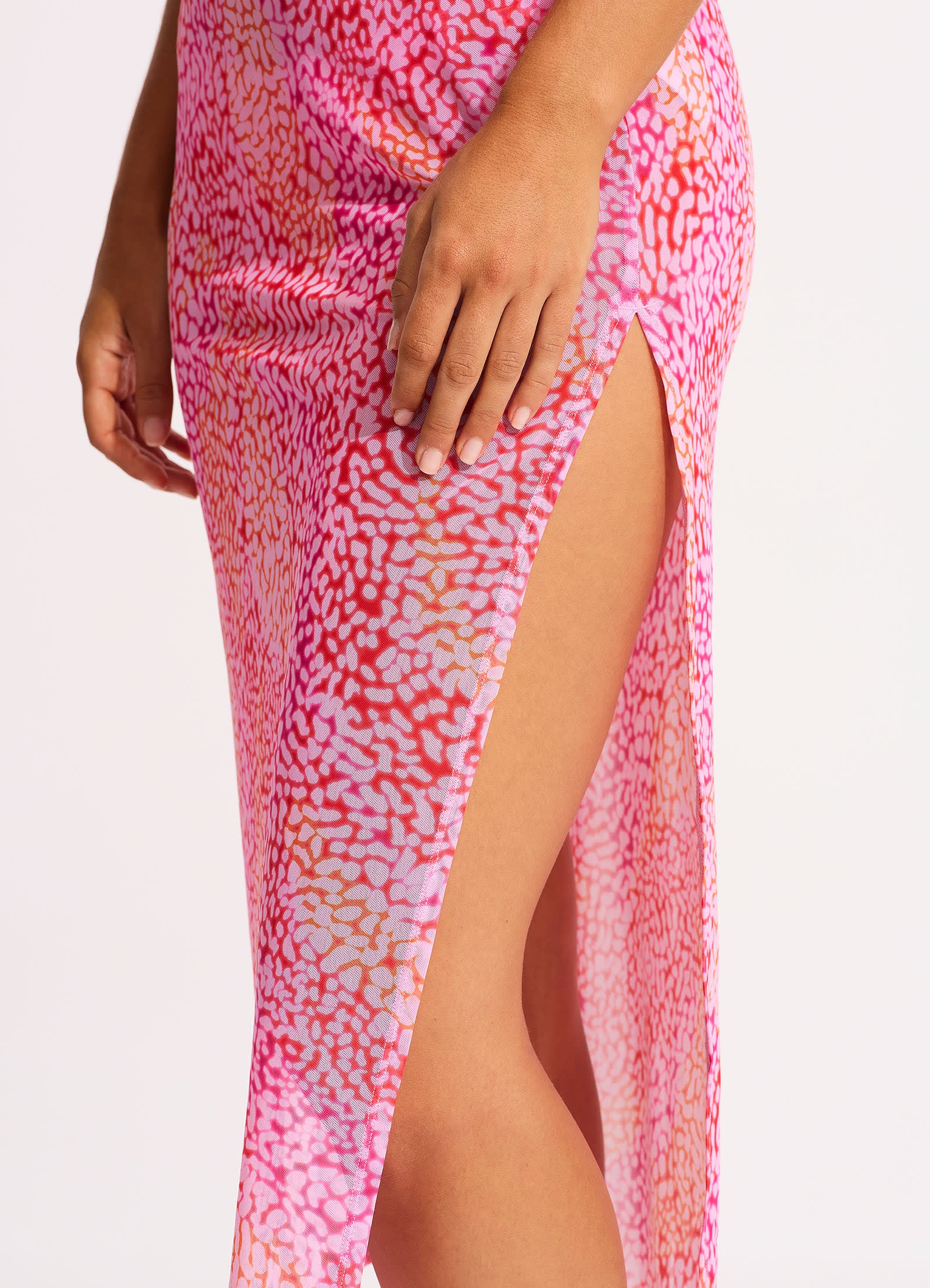 Sea Skin Mesh Cover Up - Fuchsia Rose - Image 4