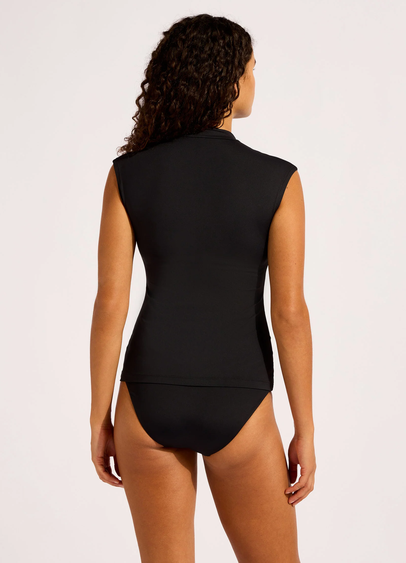 Seafolly Collective Cap Sleeve Sunvest Bikini Top - Image 4