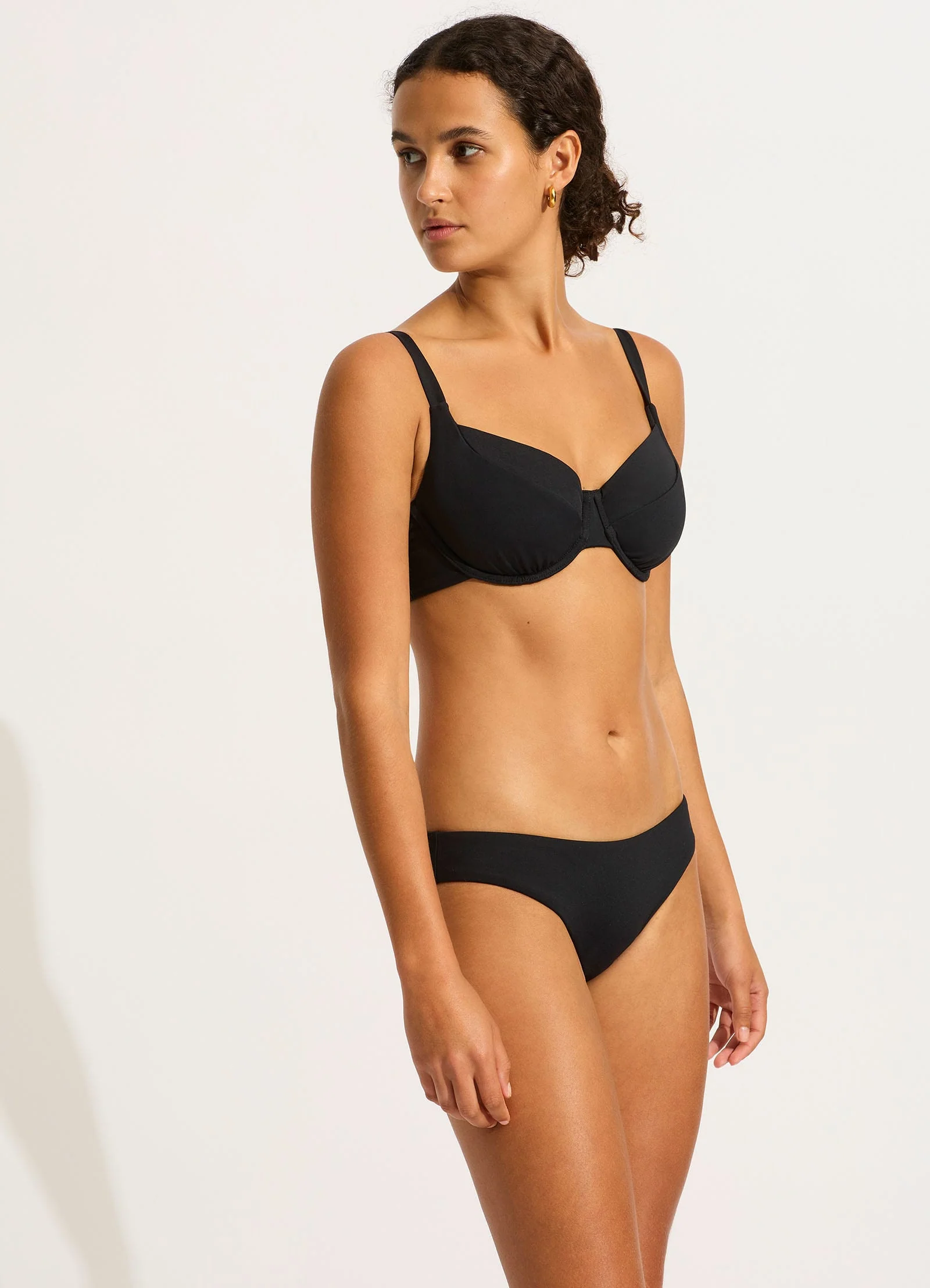 Seafolly Collective DD Cup Underwire Bikini Top - Black - Image 3