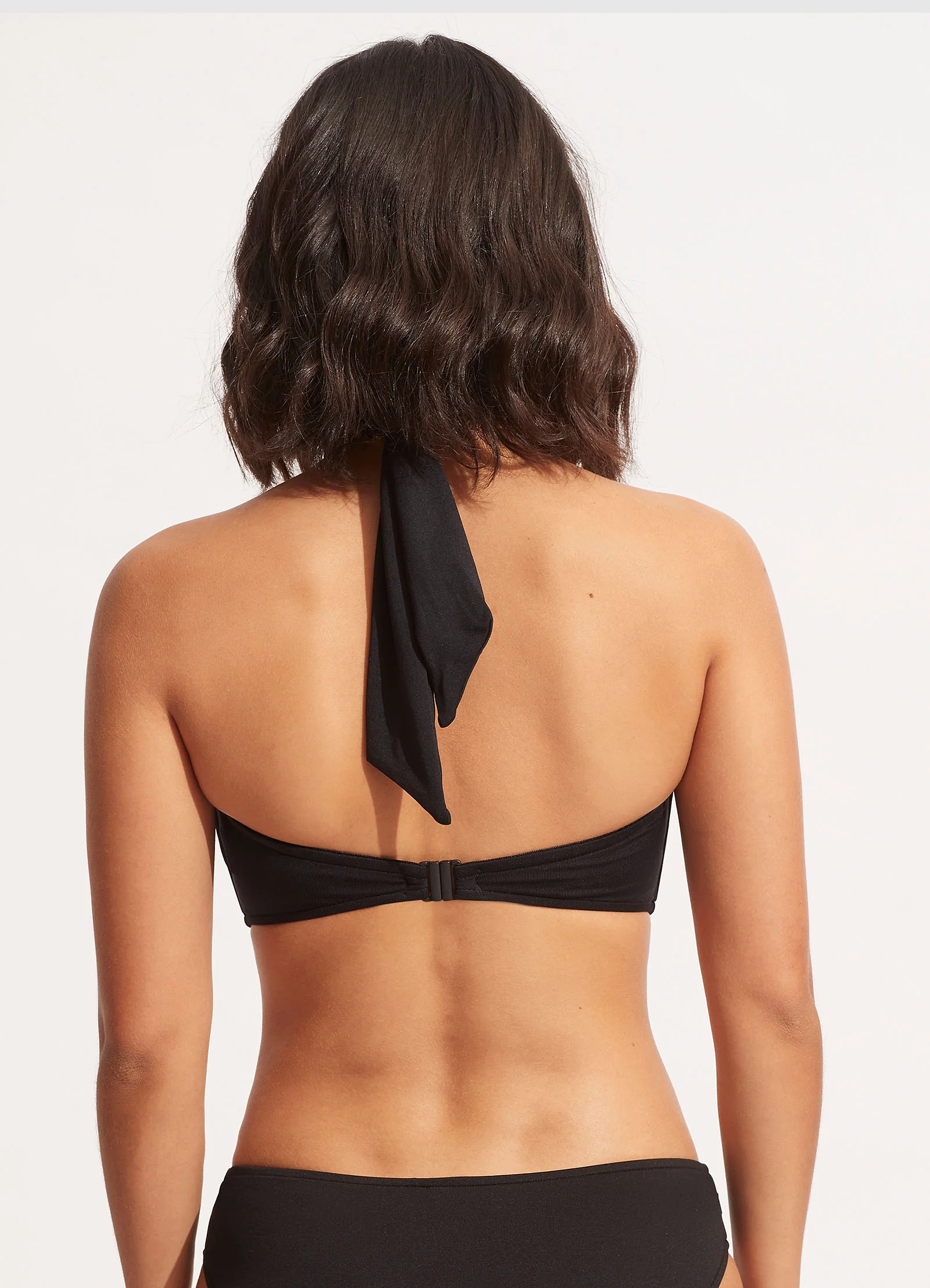 Seafolly Collective Halter Bandeau Bikini Top - Black - Image 4