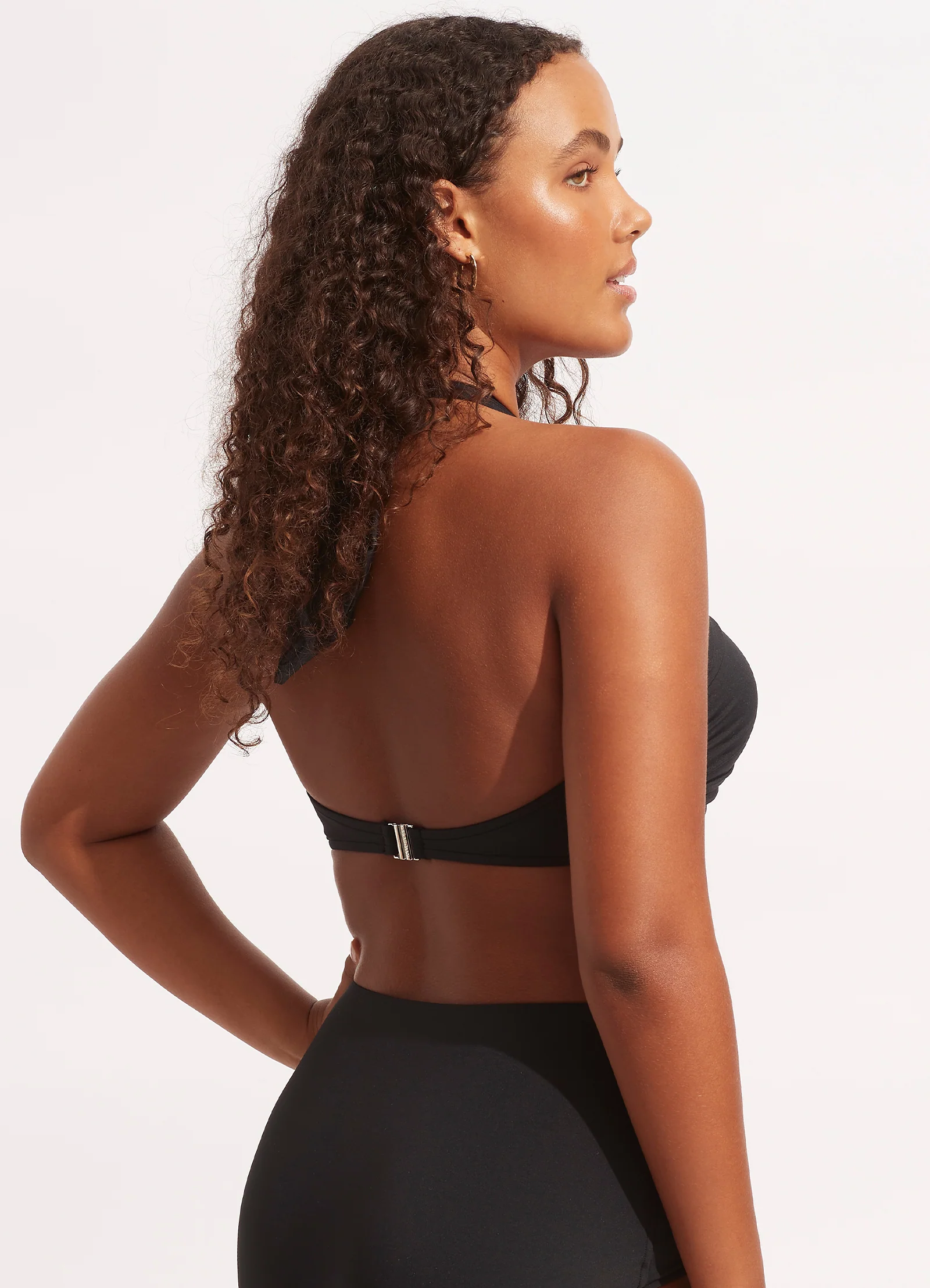 Seafolly Collective Halter Bandeau Bikini Top - Black - Image 8